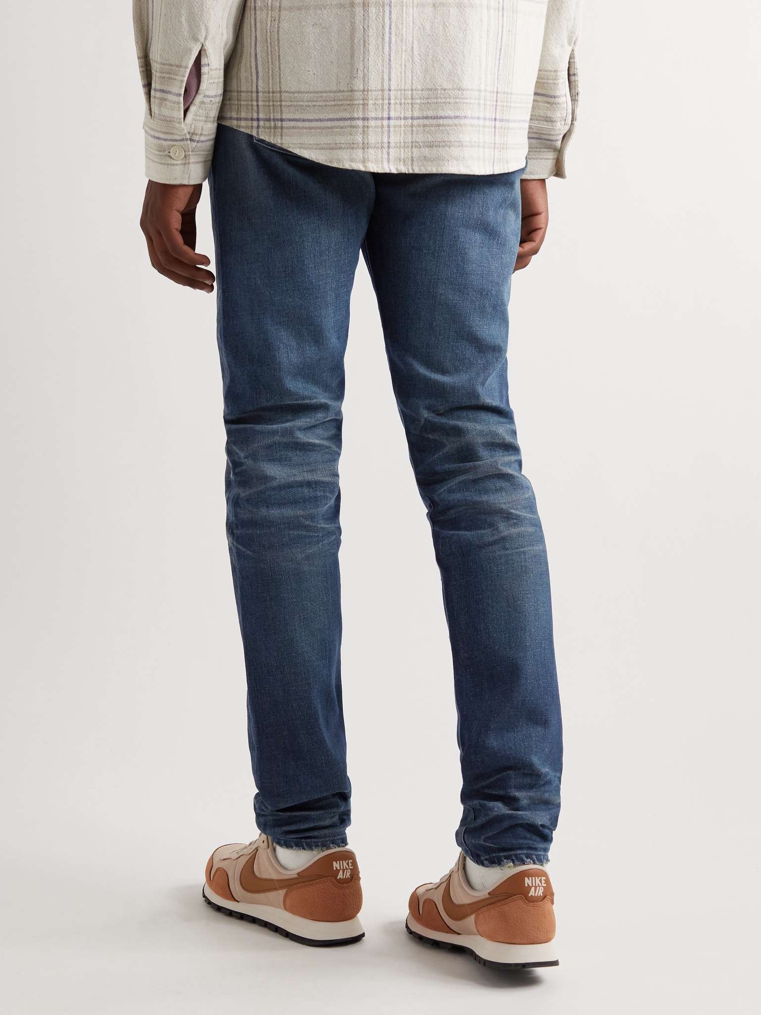 The Cast 2 Distressed Stretch-Denim Straight-Leg Jeans - 8