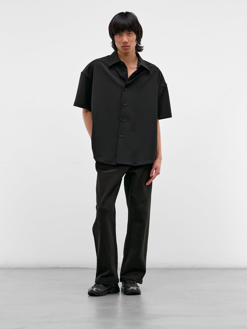 entire studios Black Cotton Straight Leg Sweatpants outlook