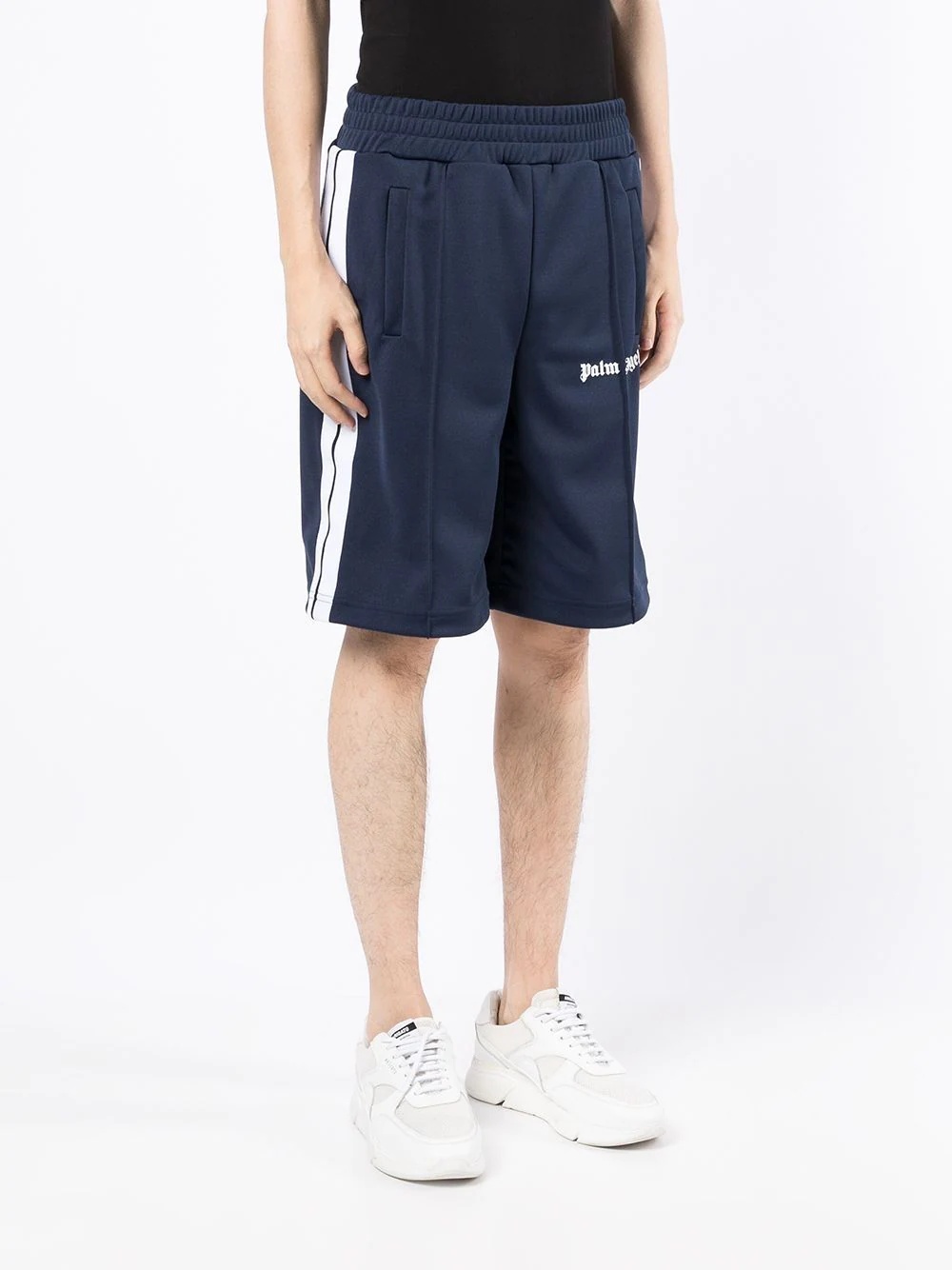 logo-print track shorts - 5