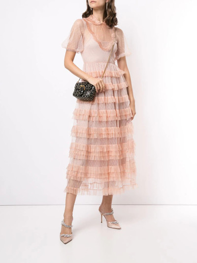 REDValentino point d'esprit ruffled dress outlook