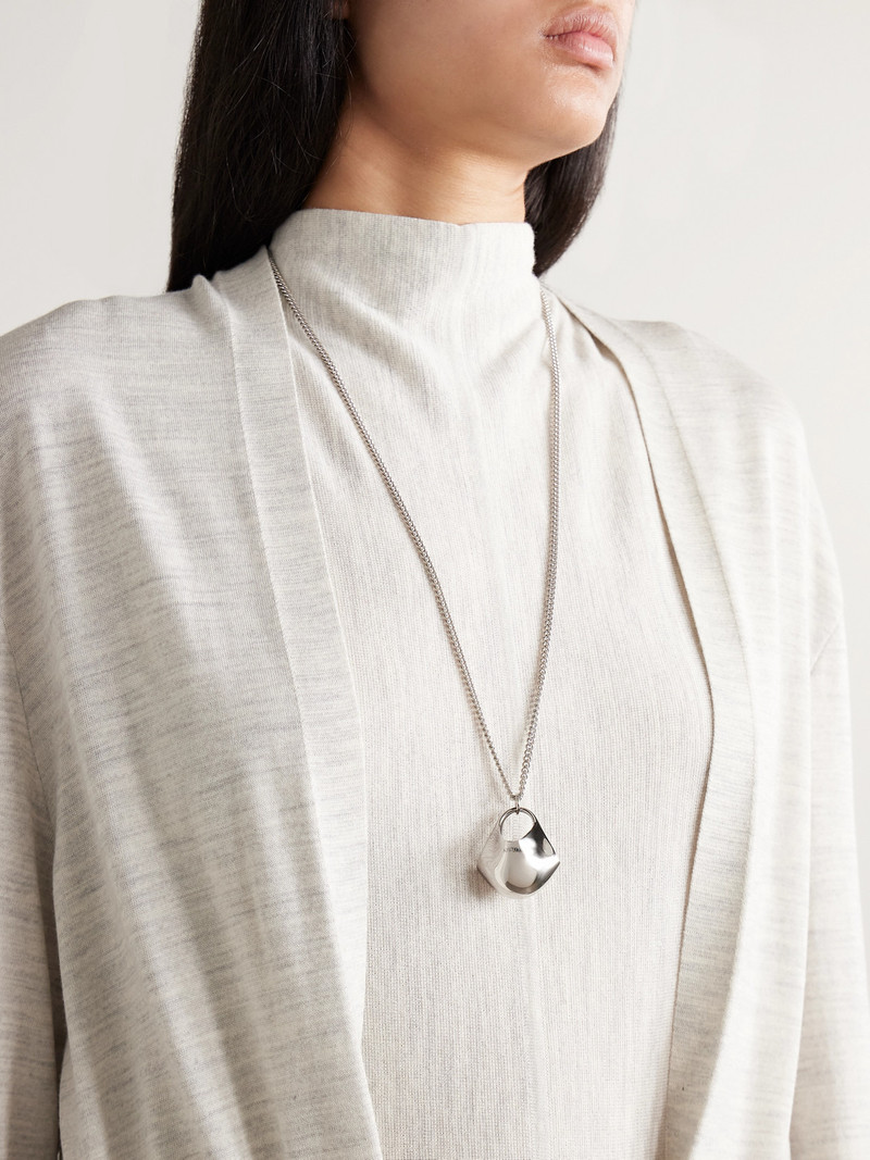 KHAITE Lotus Small Silver-tone Necklace outlook