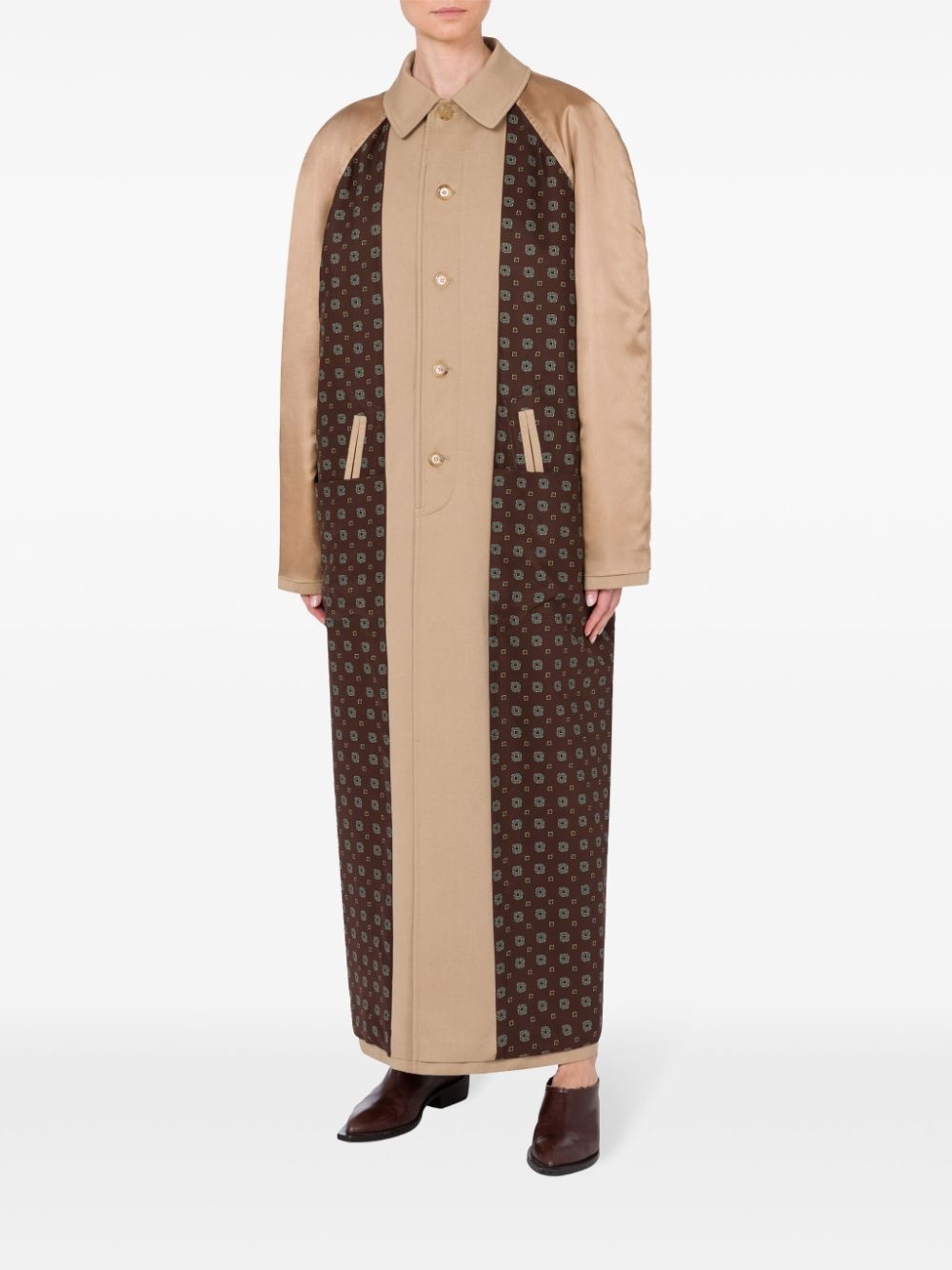 spread-collar cotton-blend coat - 2