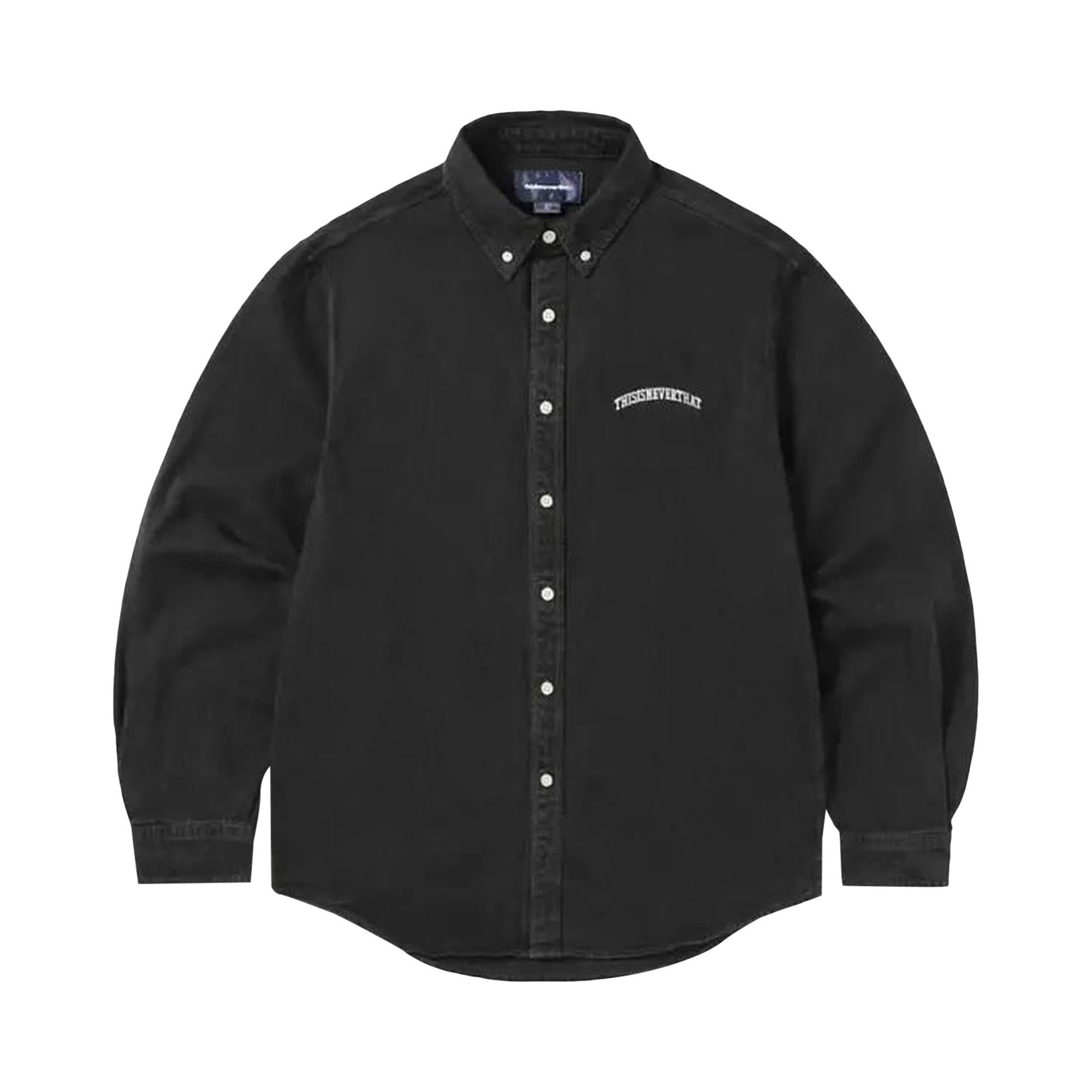thisisneverthat Washed Denim Shirt 'Black' - 1