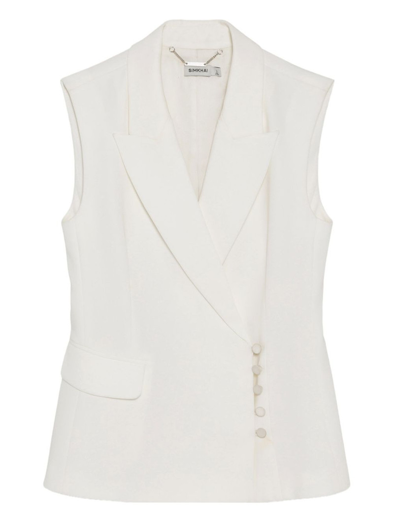 Valarie crossover-front blazer vest 1