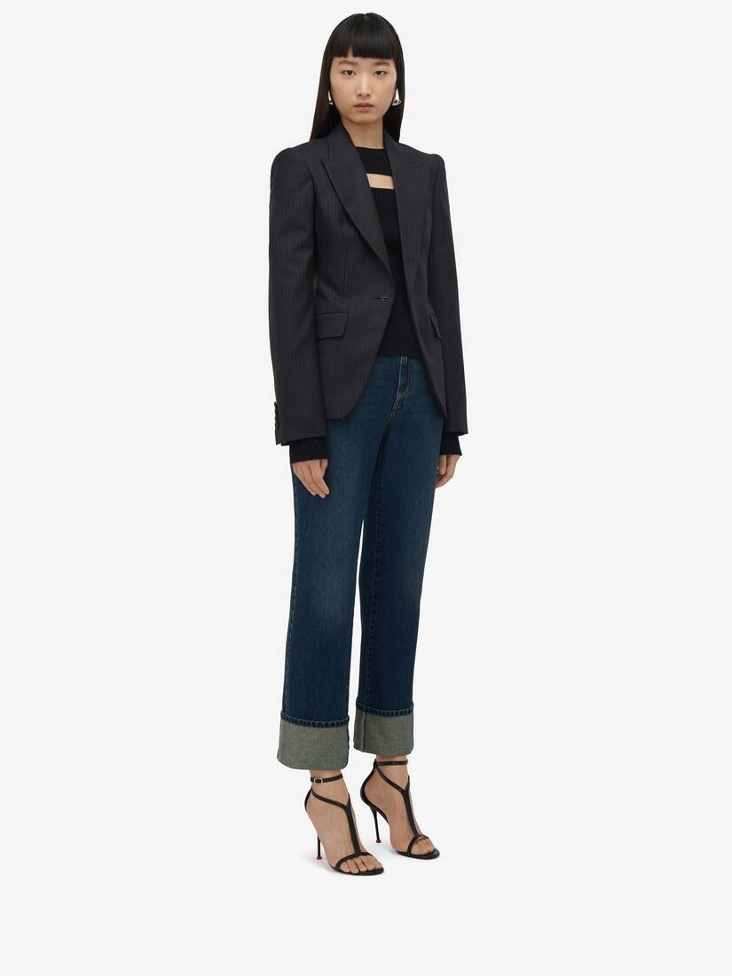Alexander McQueen Women's Pinstripe Single-breasted Jacket