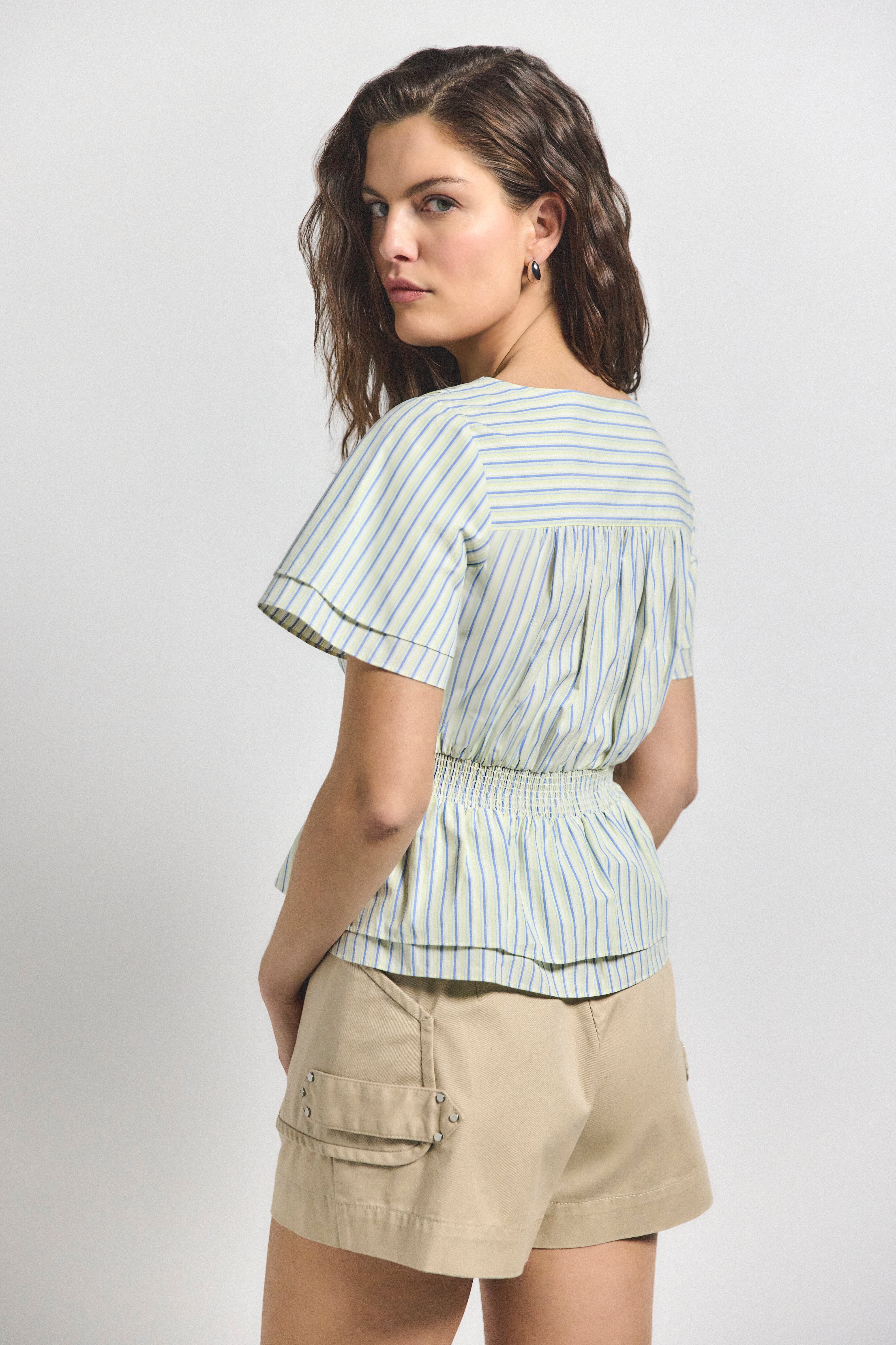 CASPIEN FRONT KNOT SHORT SLEEVE TOP - 4