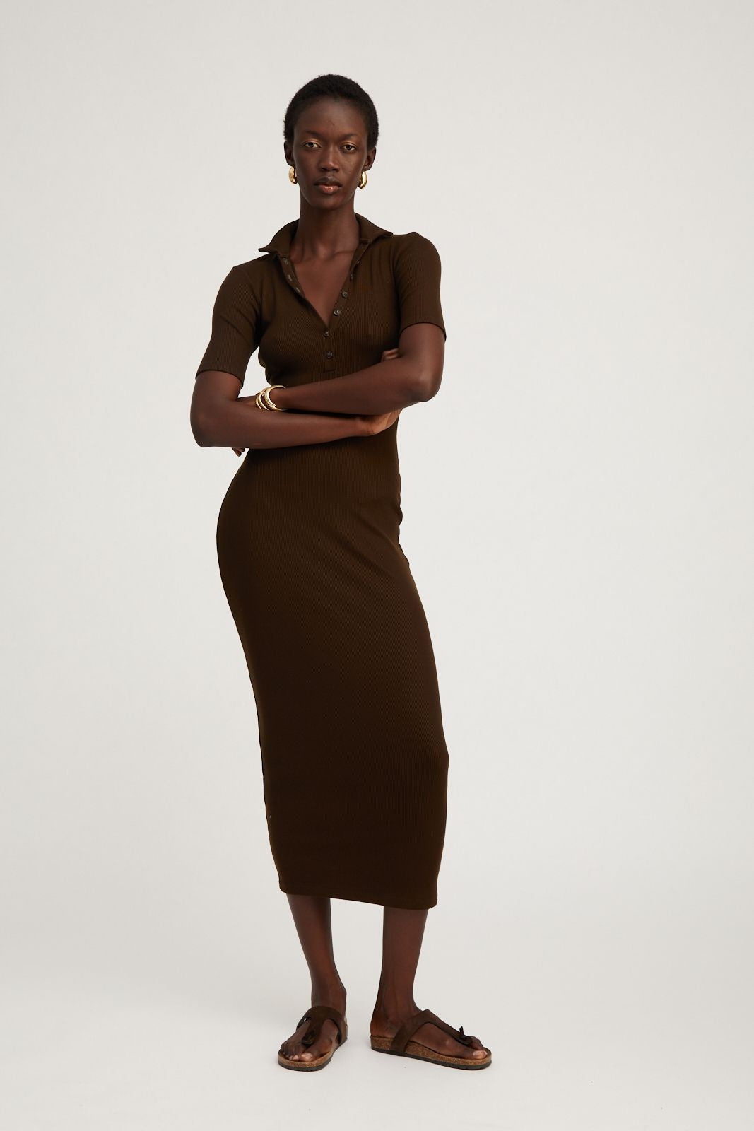 AMERICANO RIB POLO MAXI DRESS - 2