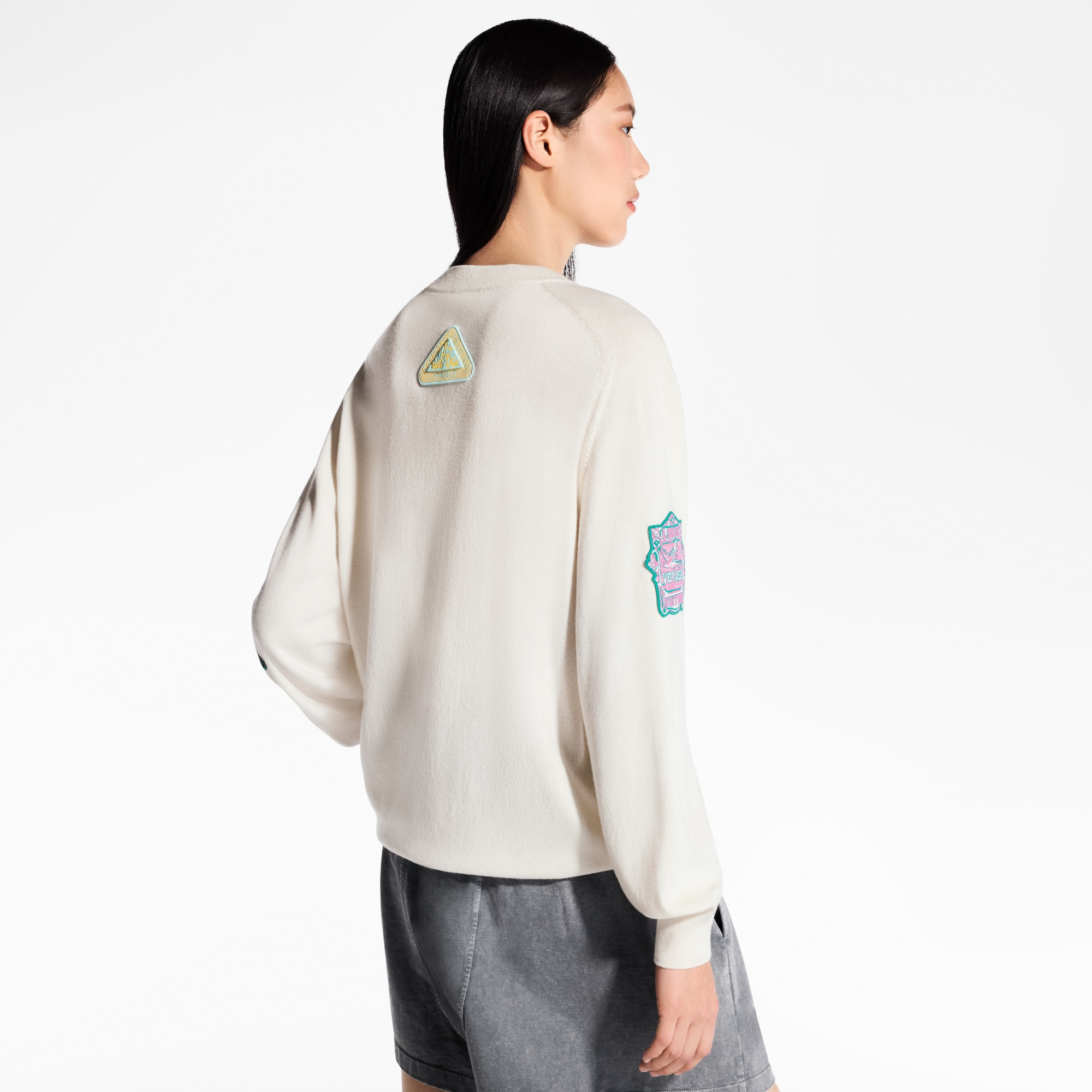 Travel Patch Cashmere Pullover - 5