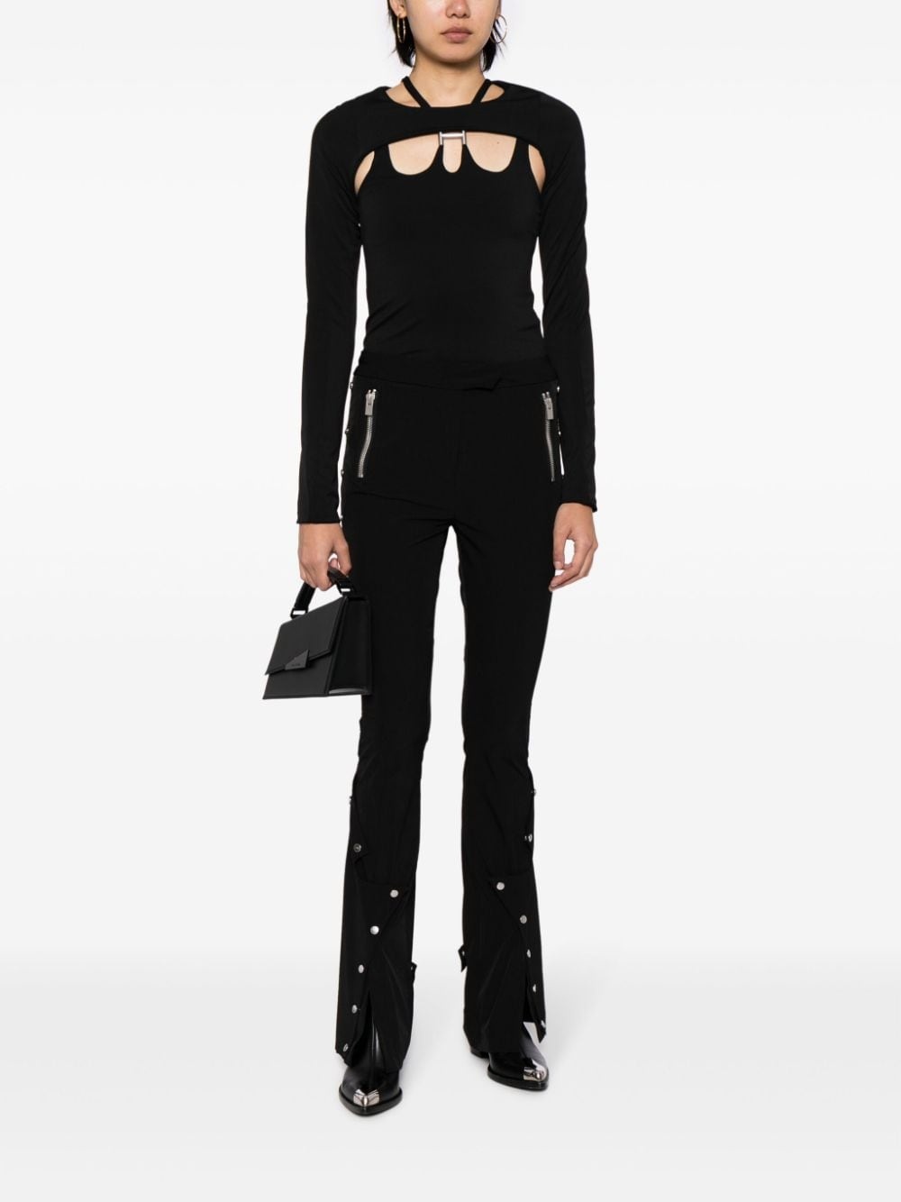 cut-out long-sleeve top - 2