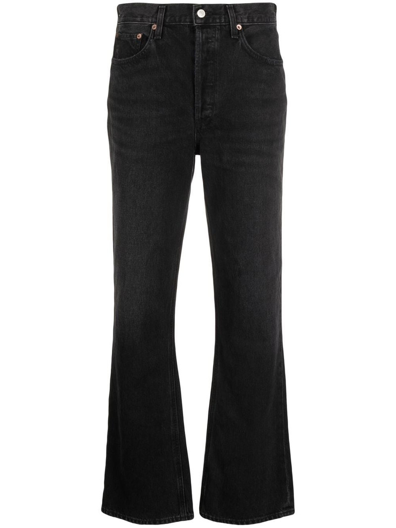 mid-rise straight-leg jeans 1