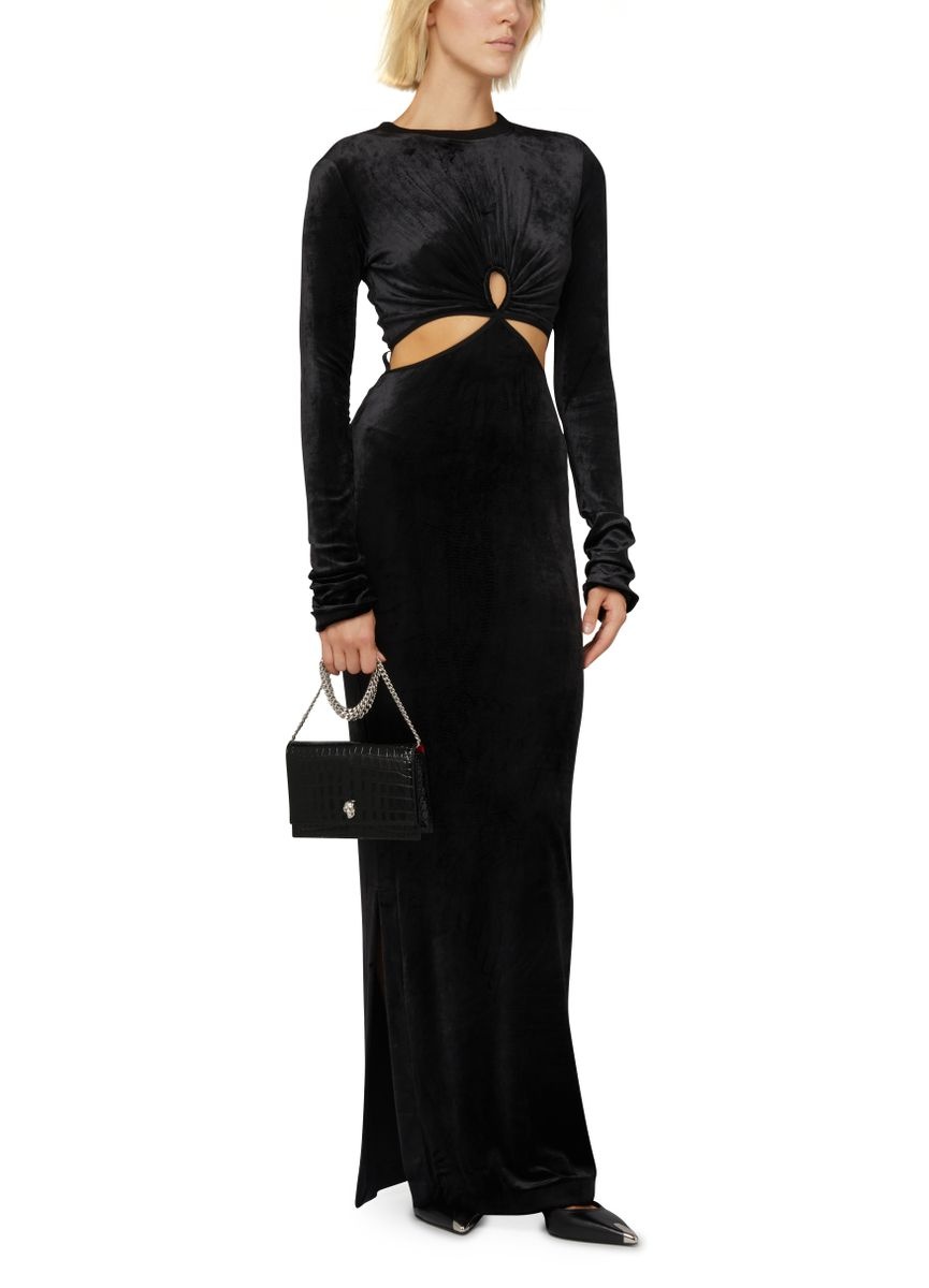 Keyhole long sleeve maxi dress - 6