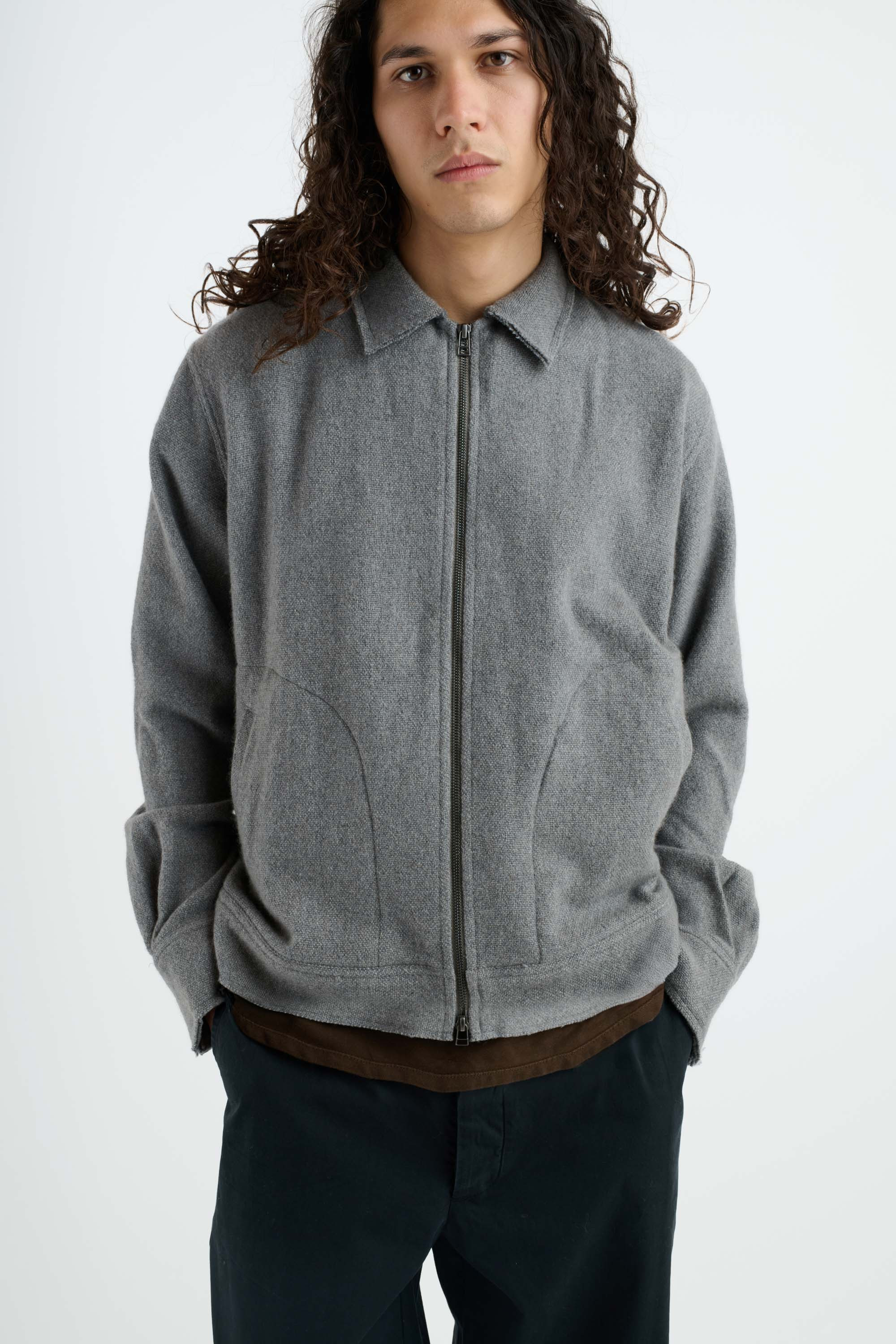 WOVEN LONG DECON JACKET - 3