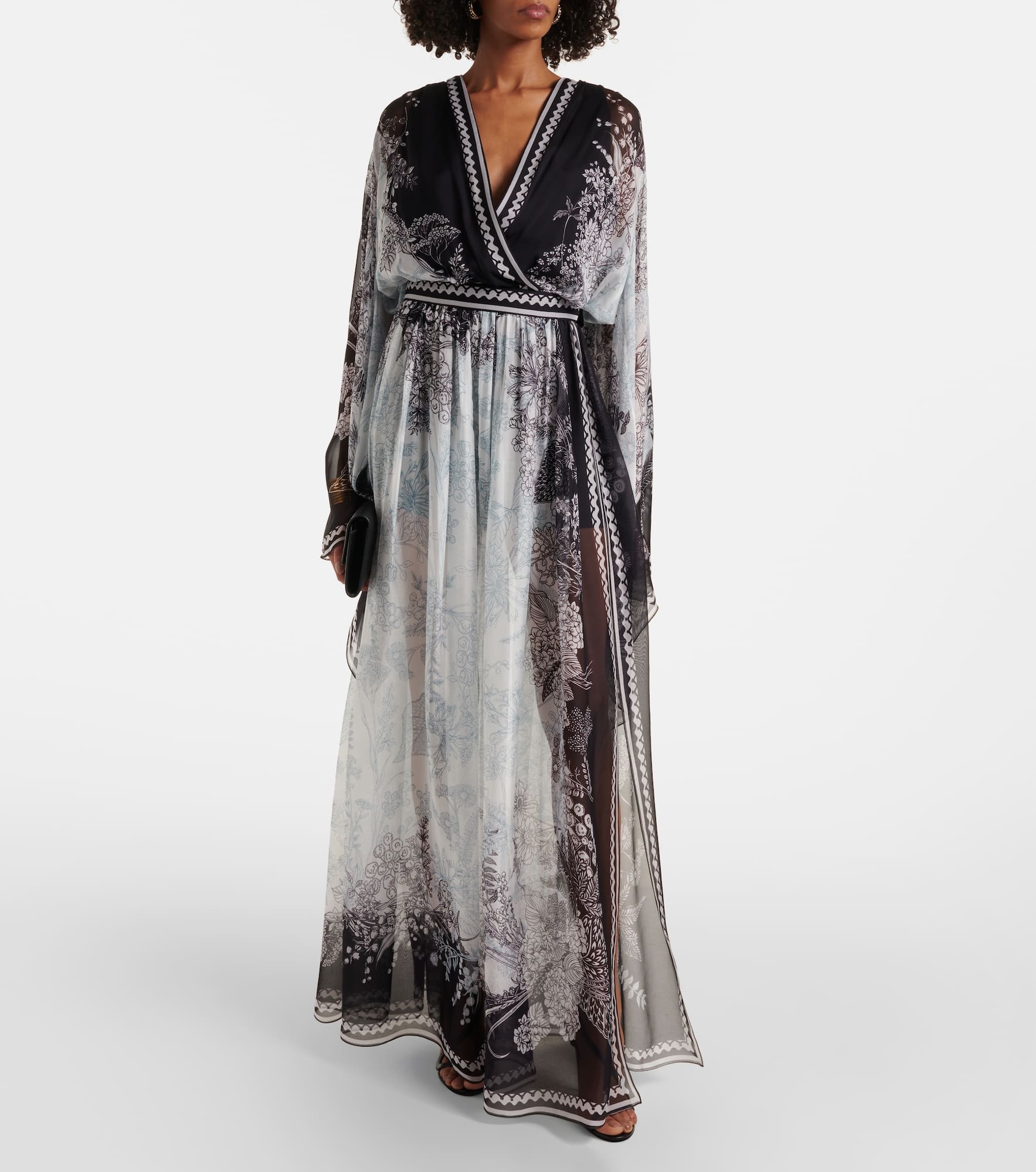Printed silk chiffon maxi skirt - 2