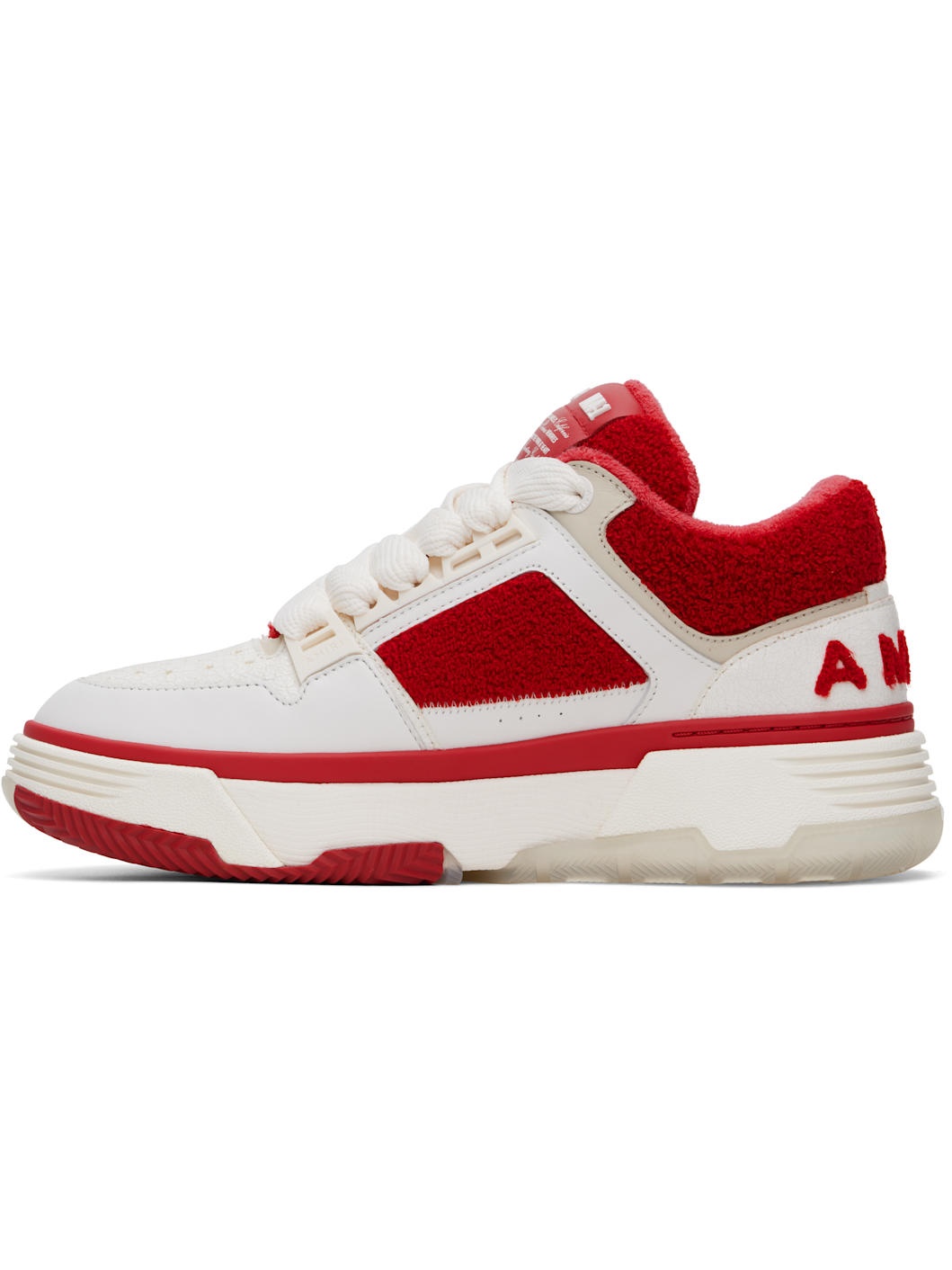 White & Red Varsity MA-1 Sneakers - 3