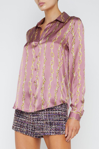 L'AGENCE Tyler Blouse - Mauve Rose Metallic Chain outlook