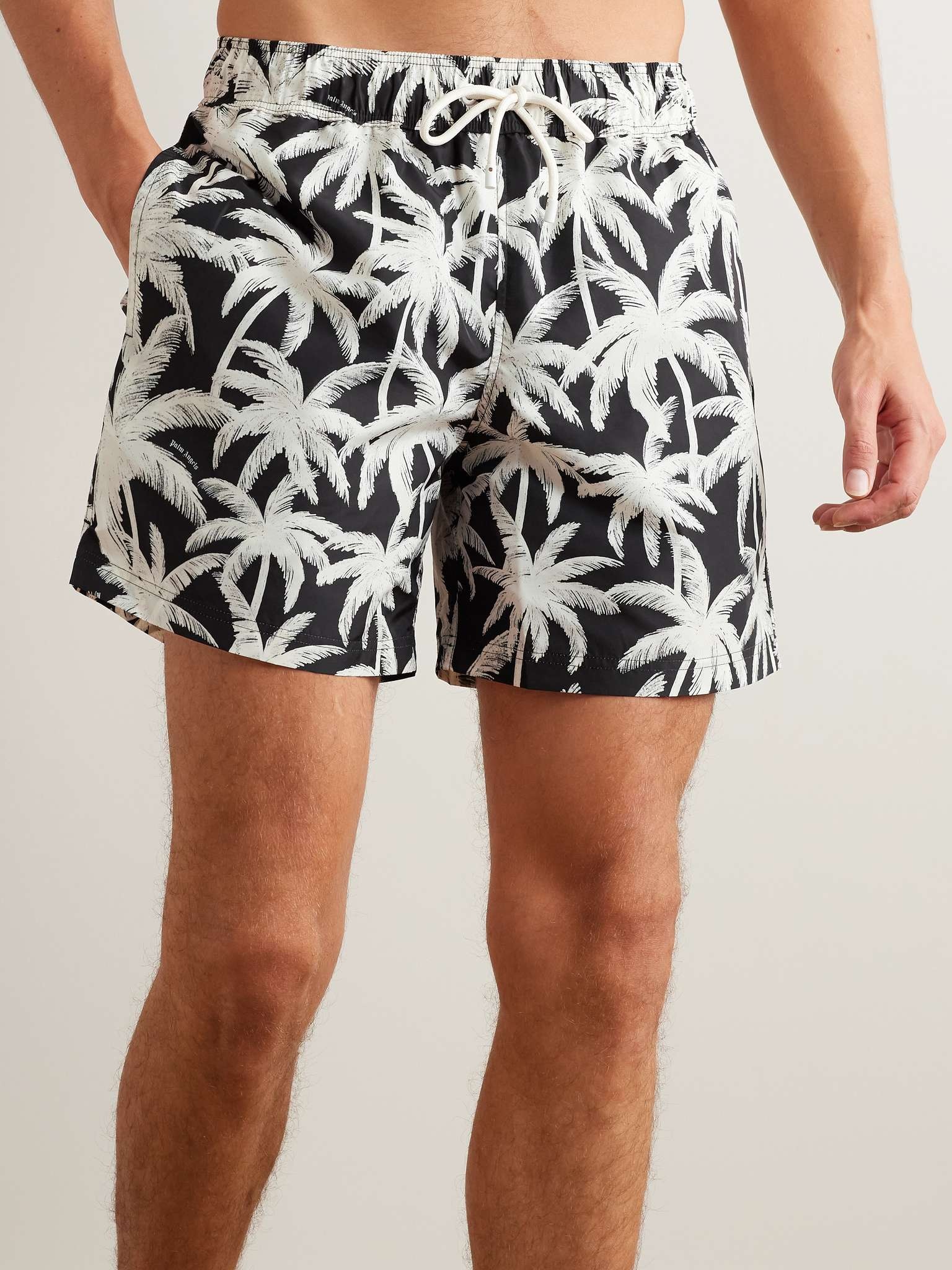 Straight-Leg Mid-Length Printed Swim Shorts - 2