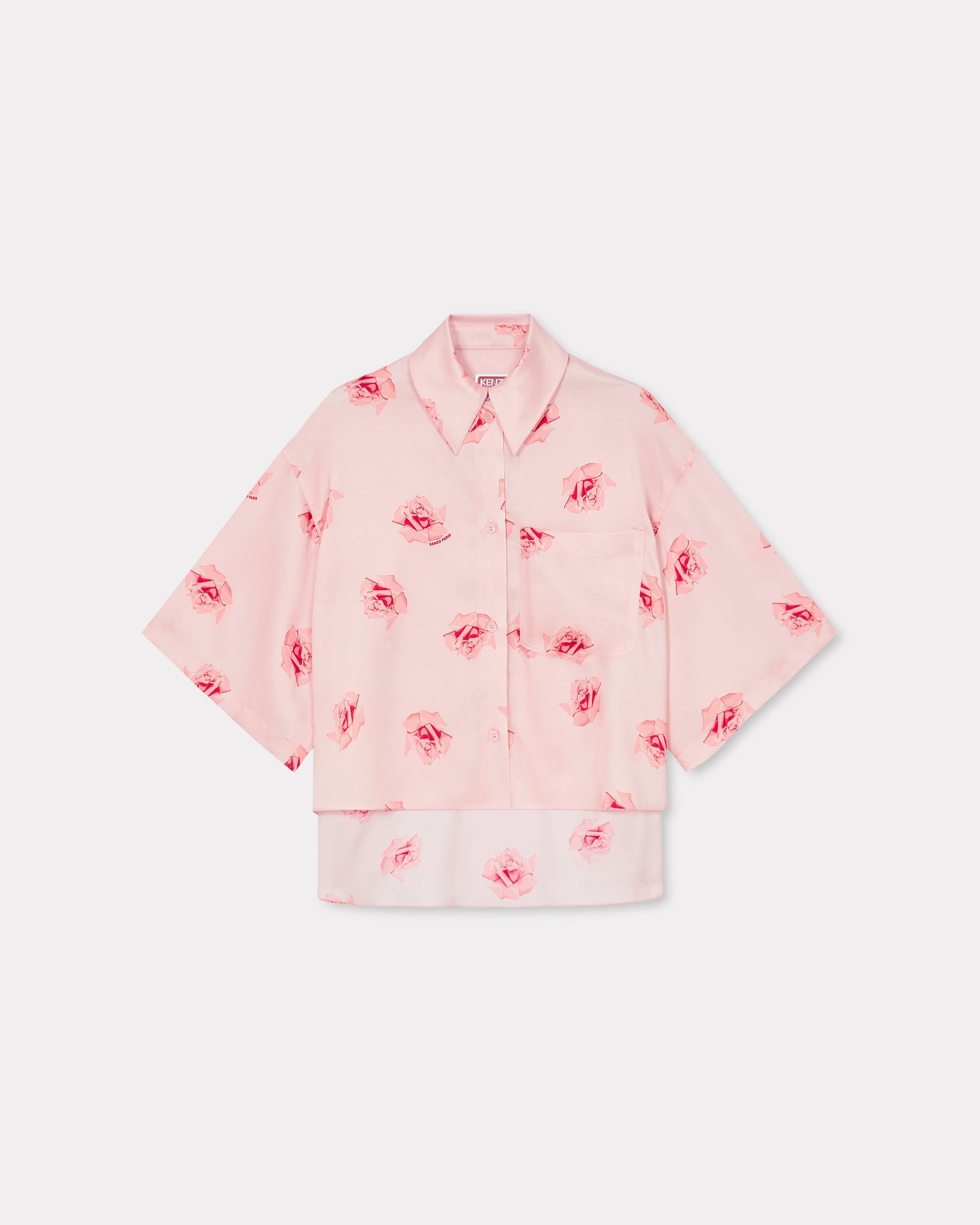 'KENZO Rose' cropped dropped shoulders shirt - 1