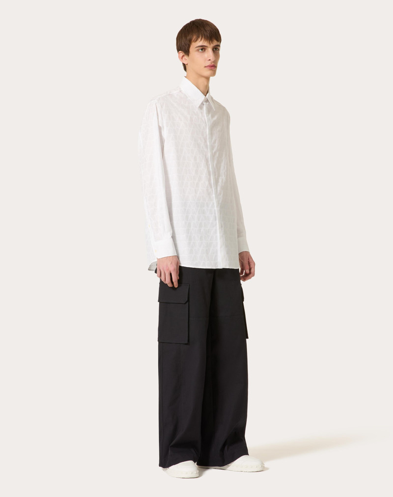 Valentino COTTON POPLIN SHIRT WITH TOILE ICONOGRAPHE PATTERN outlook