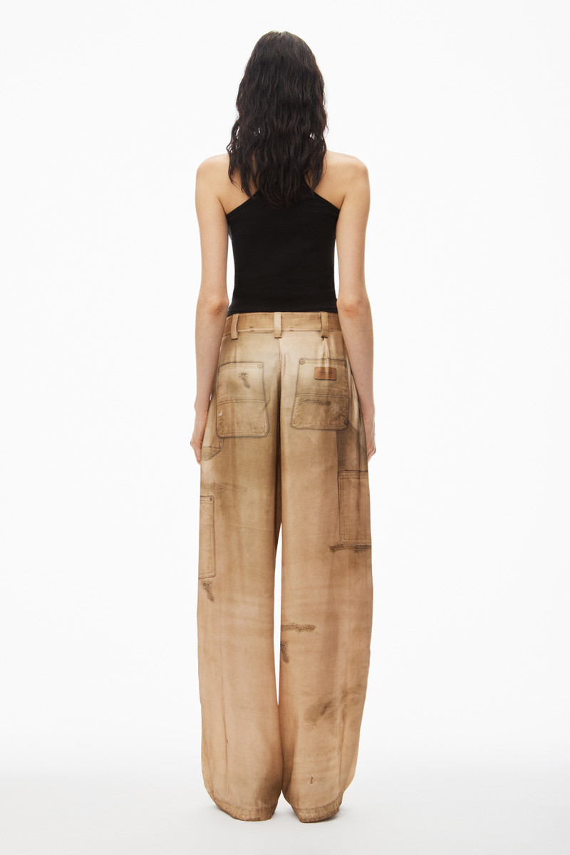 wide-leg pant in workwear trompe-l'oeil print 4
