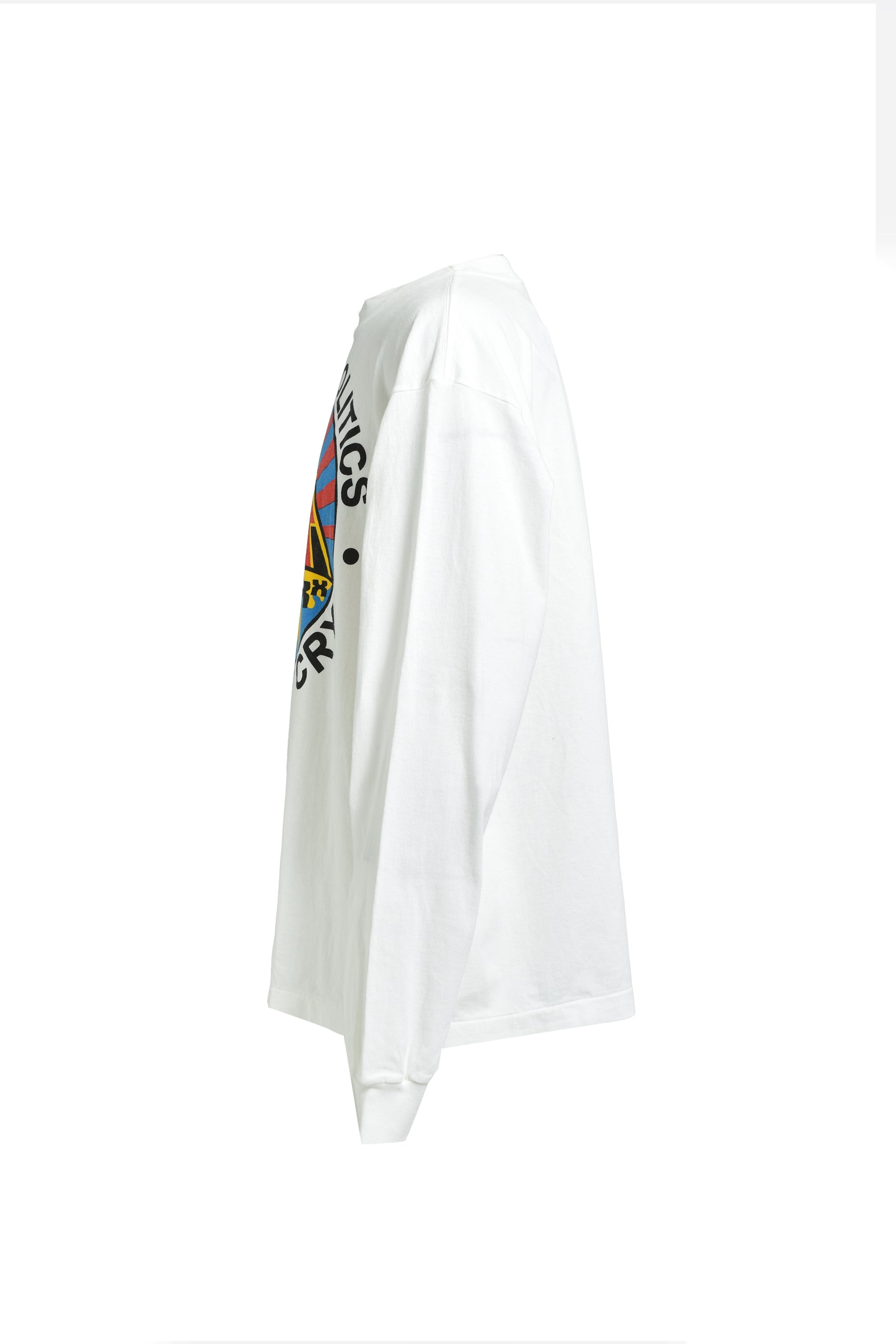 LS TEE/FASHION POLITICS / WHT - 3