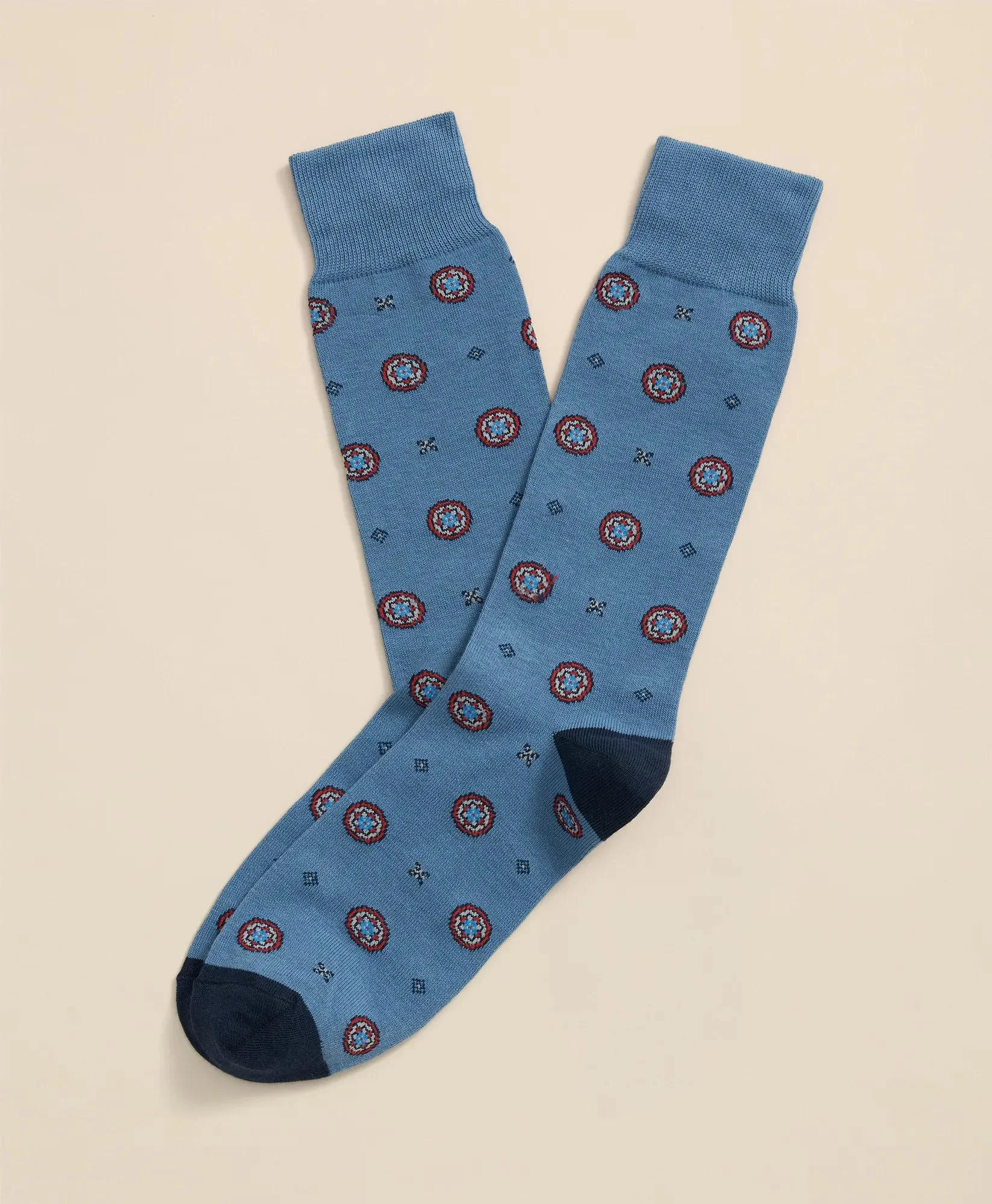 Cotton-Blend Foulard Socks - 1