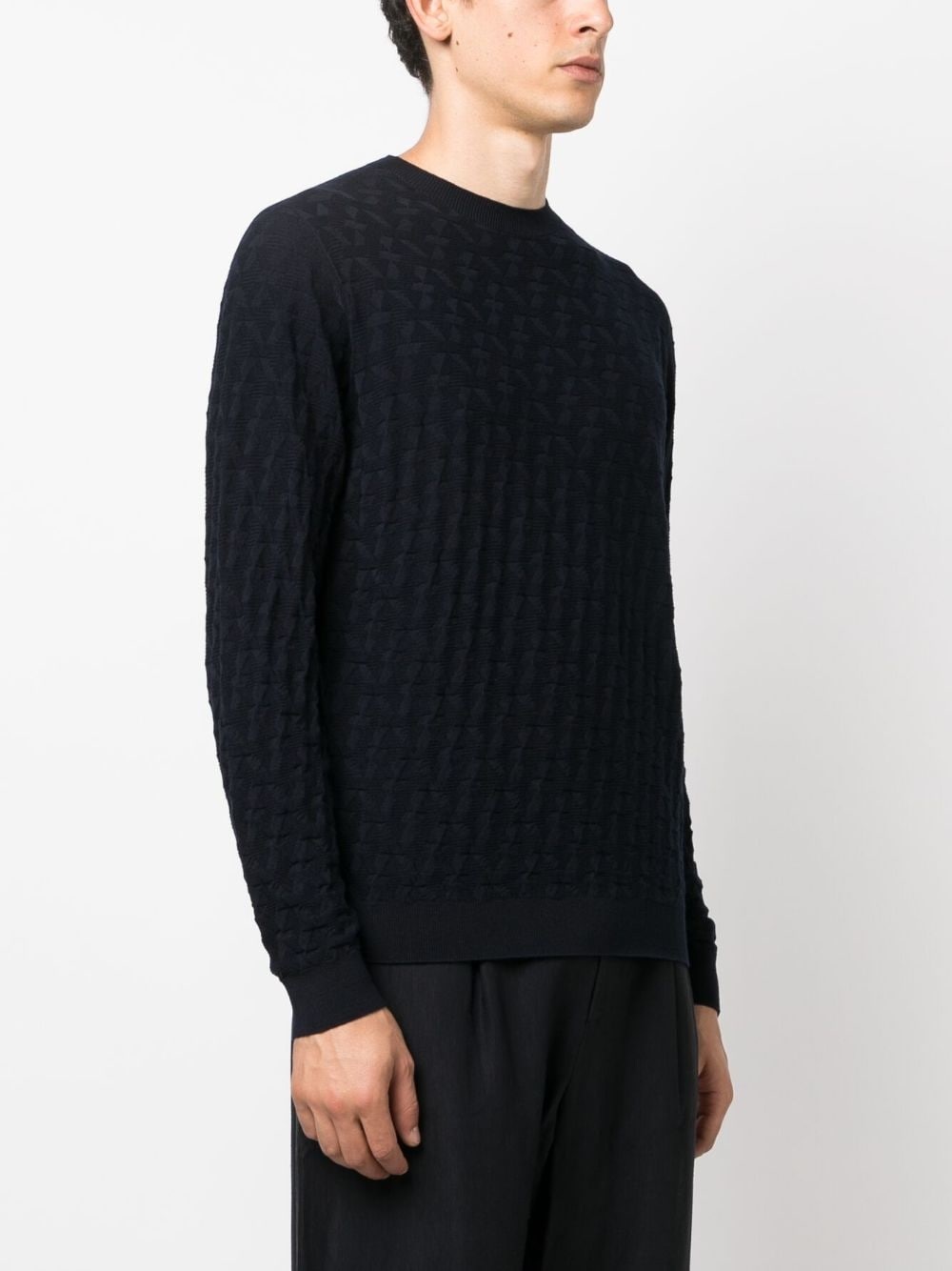 crew-neck knitted jumper - 3