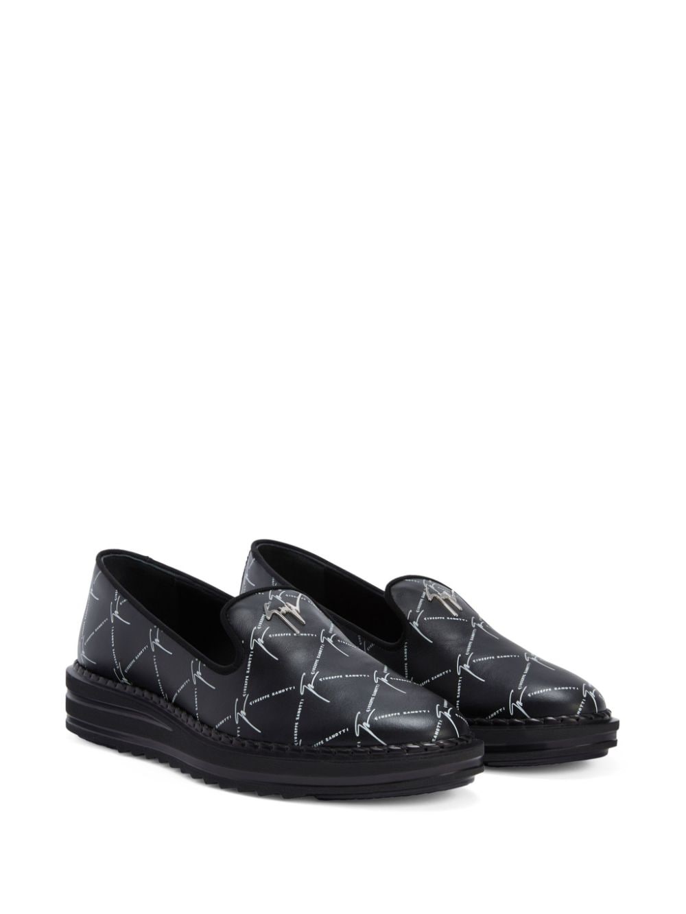 Tim logo-lettering loafers - 2