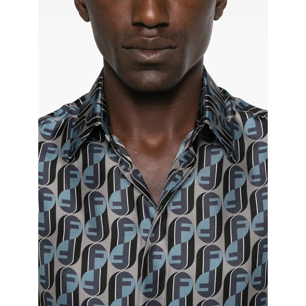 Fendi Grey Shirts Men - 3