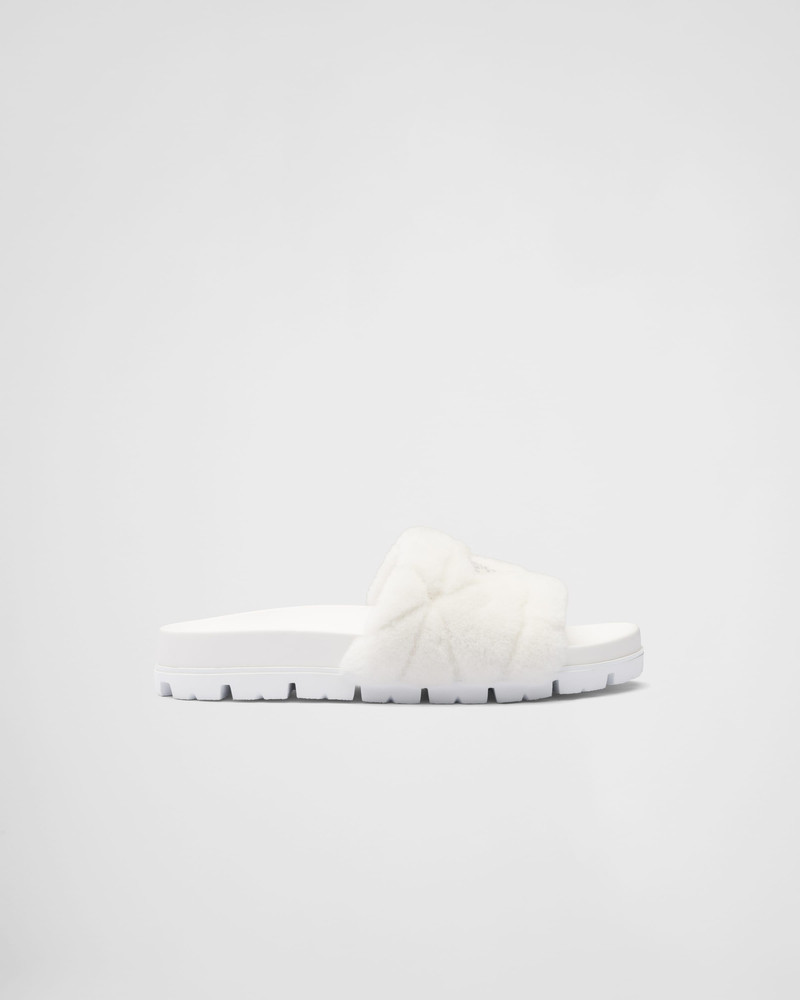 Prada Shearling slides outlook