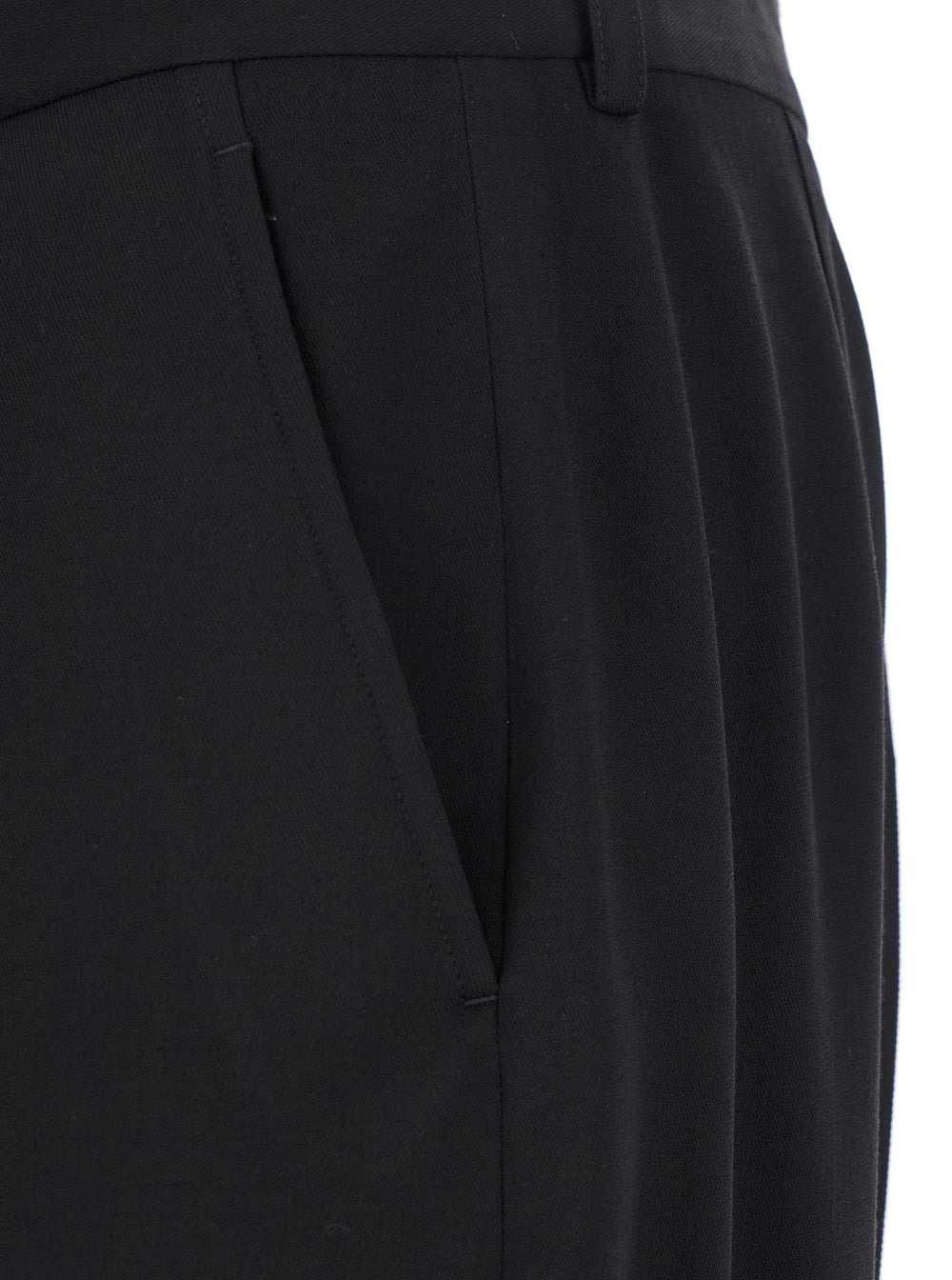 Balenciaga Men Black Pants With Belt Loops In Wool Blend Man - 3