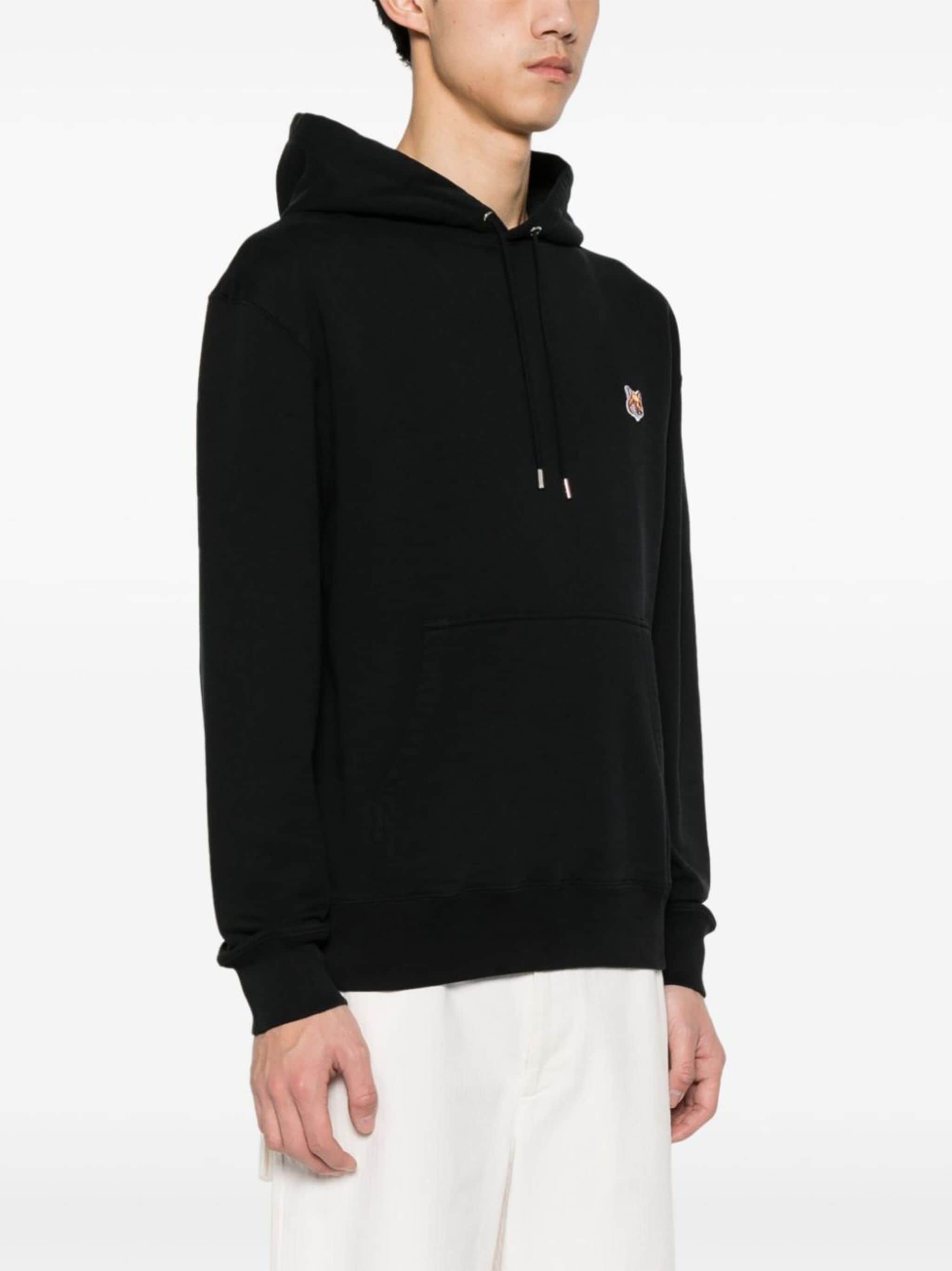 Fox-motif cotton hoodie - 3