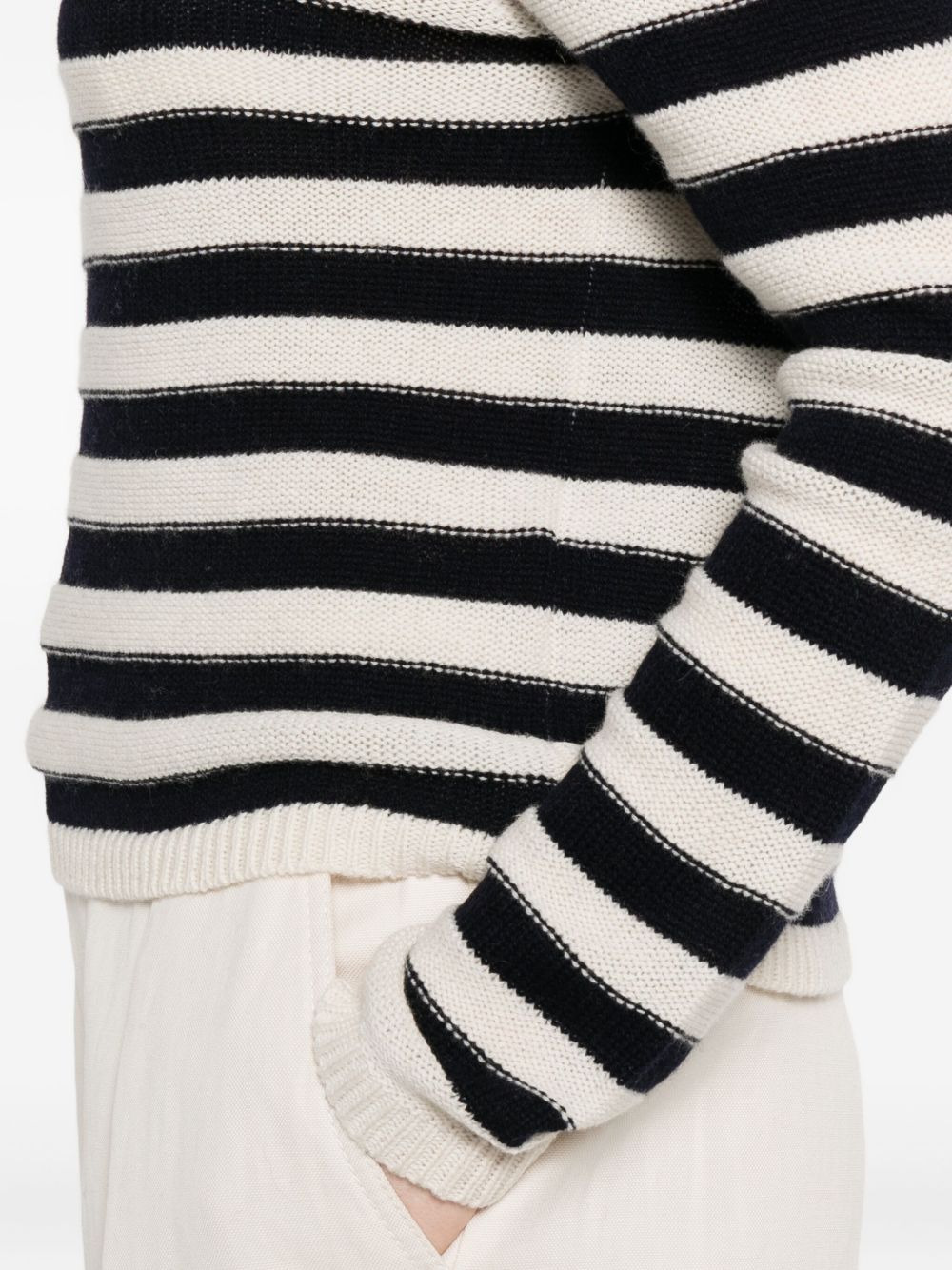 turtleneck striped sweater - 5