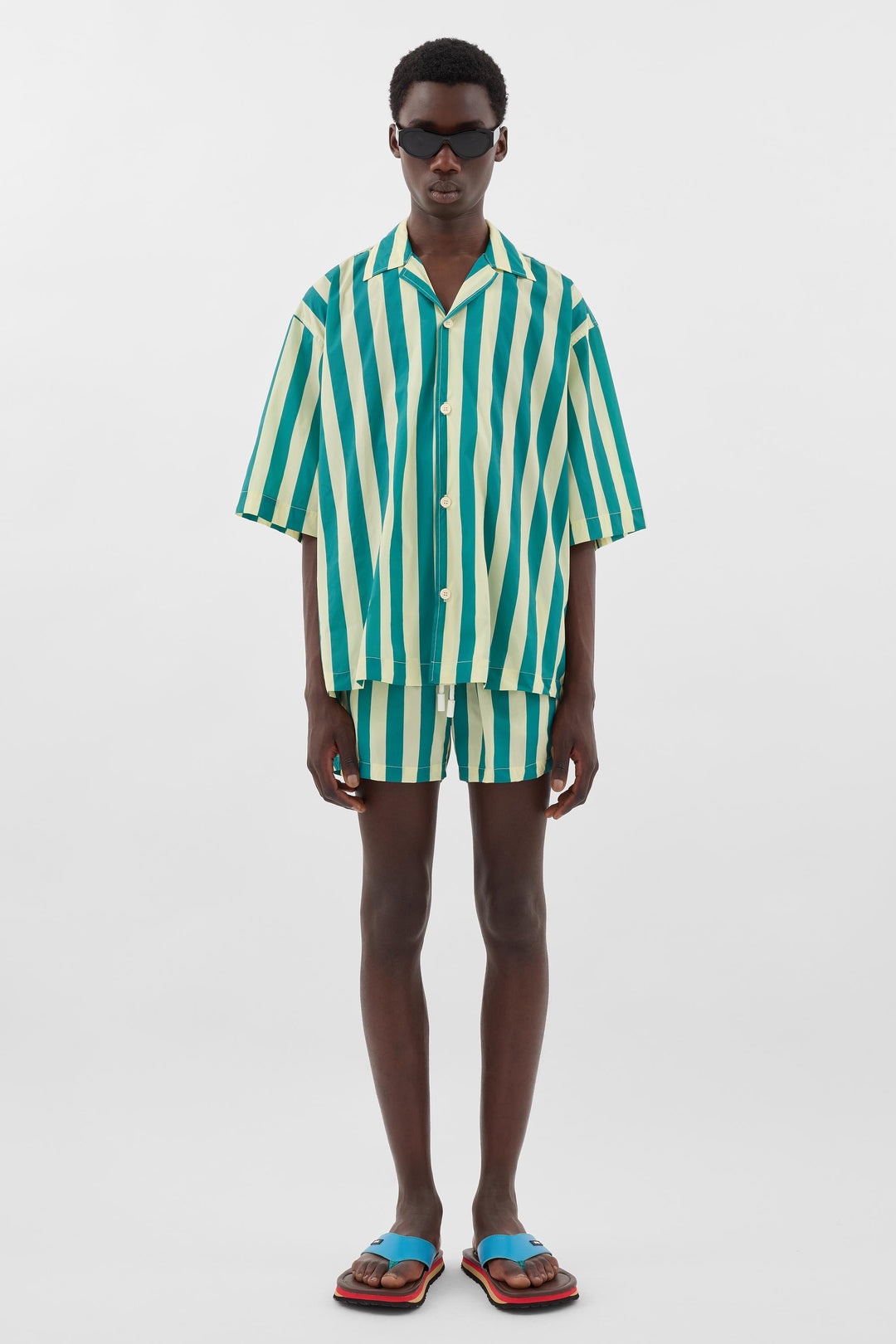 SRTWMSHR003 NYL081 8317 GREEN/CREAM ST - 2