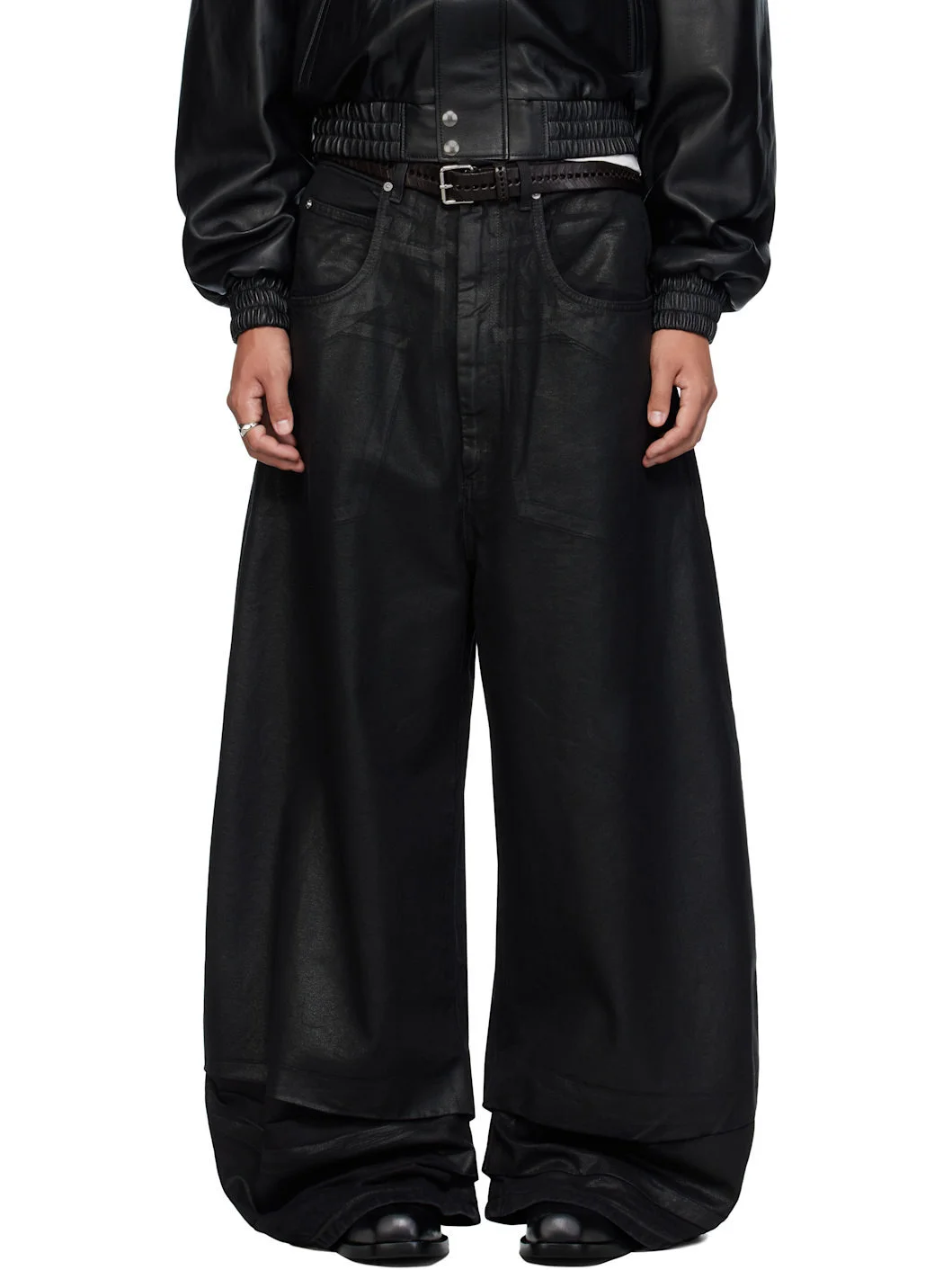 Black Coated Double XL Jeans - 1