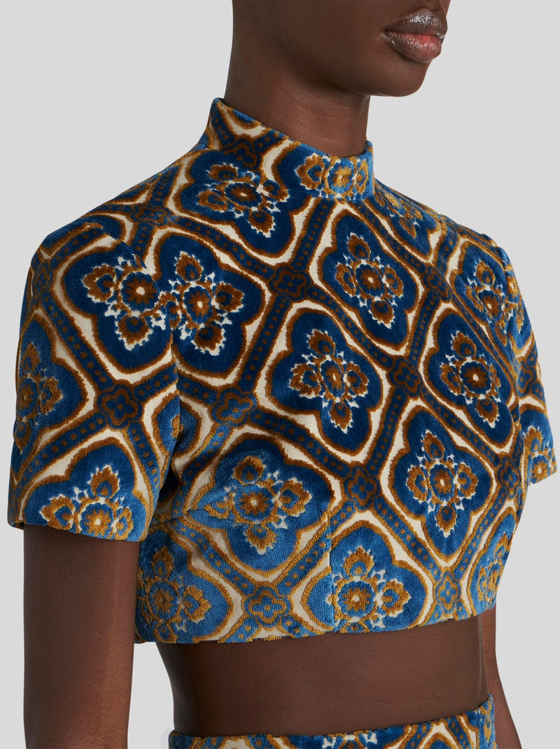 Etro VELVET CROPPED TOP outlook