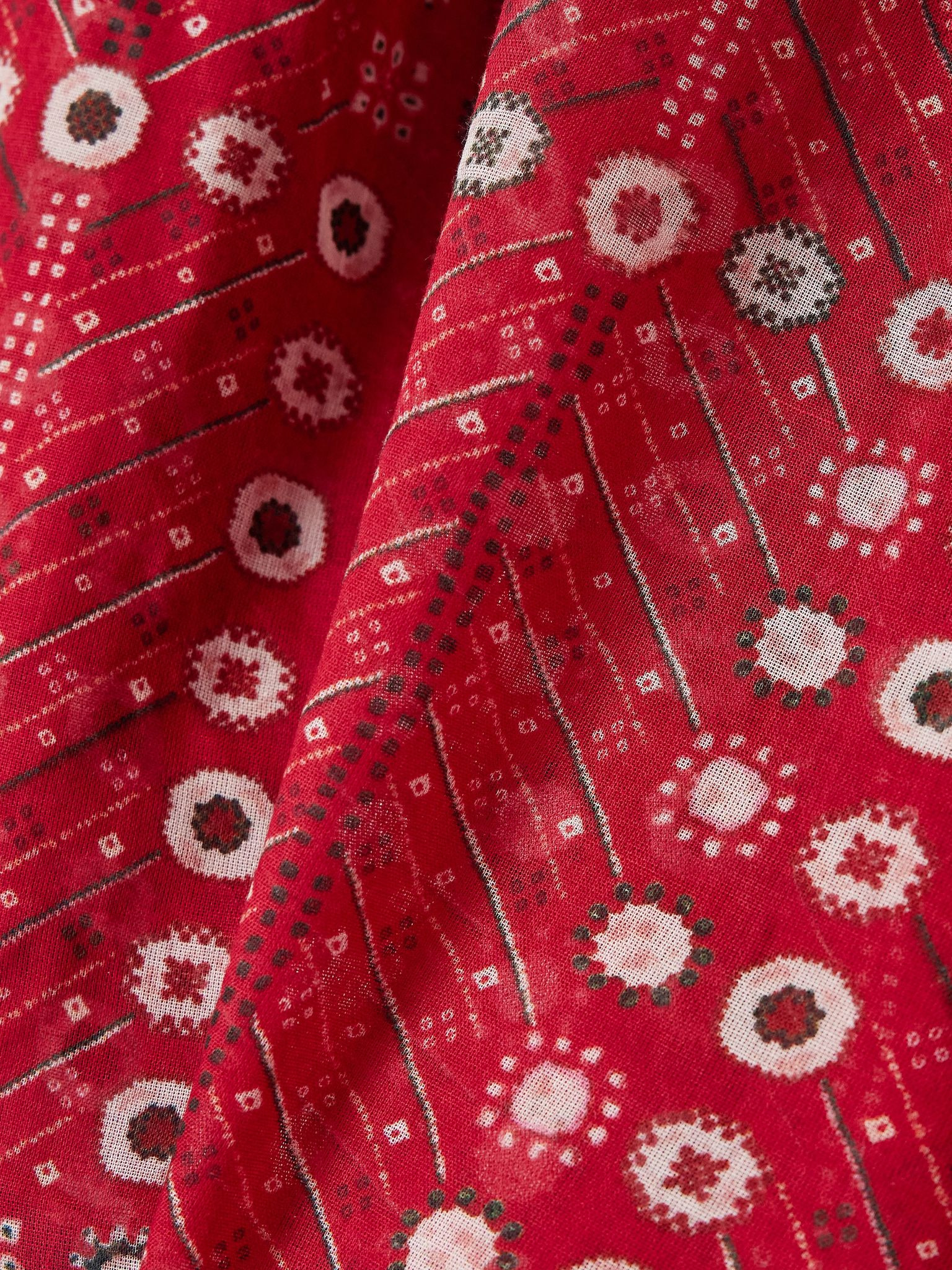 Salika printed cotton-voile blouse Red - 5