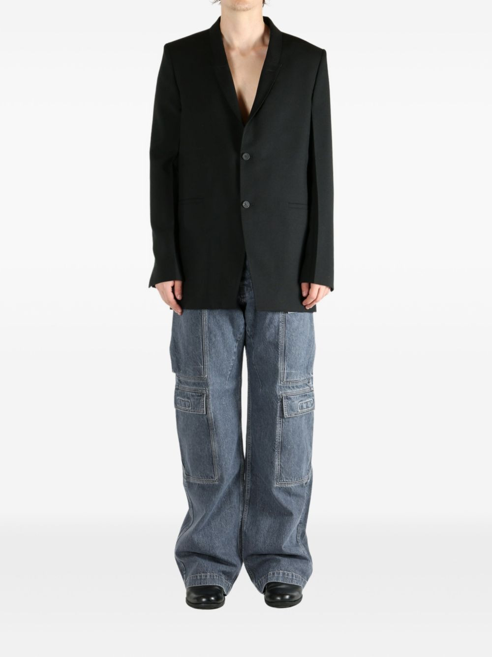three-button back-strap jacket - 2