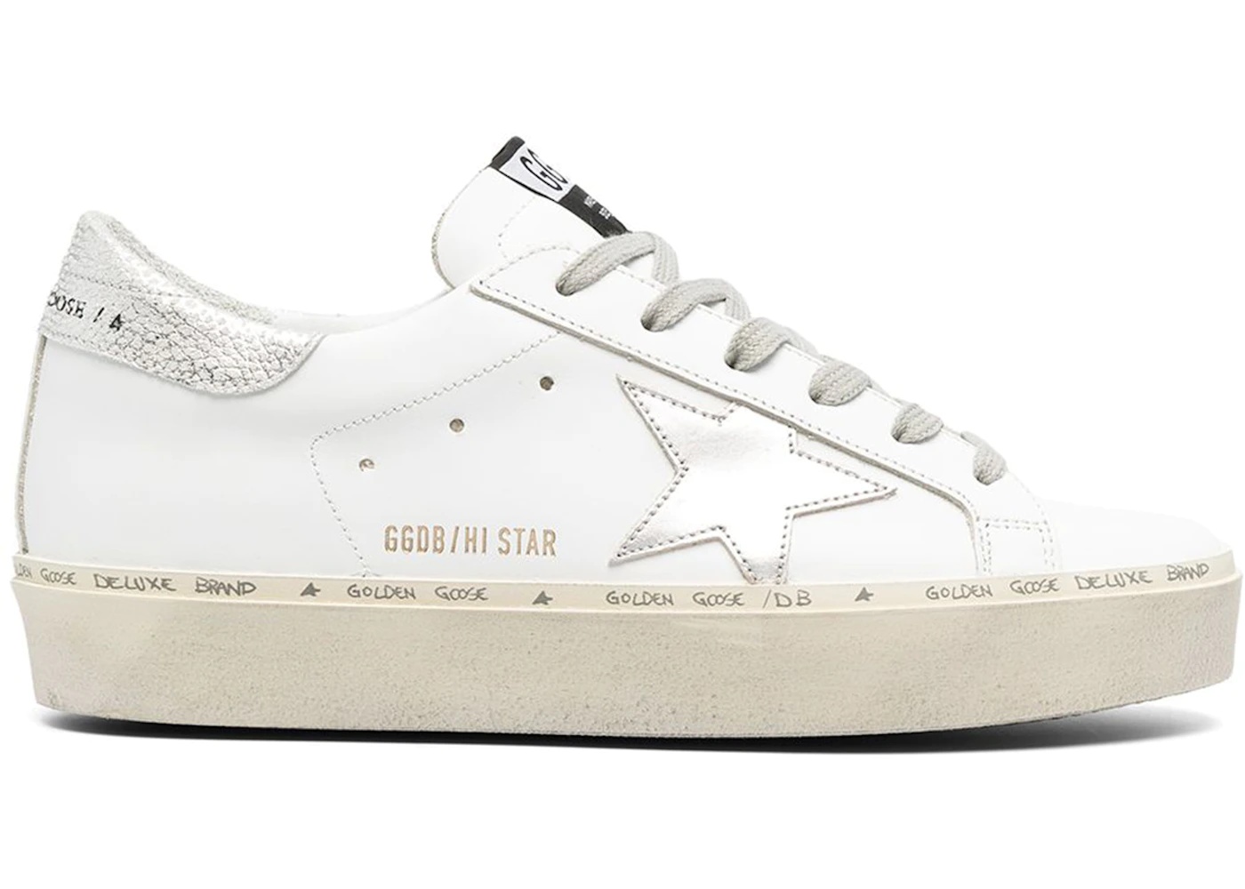 Golden Goose Hi Star White Silver (W) - 1