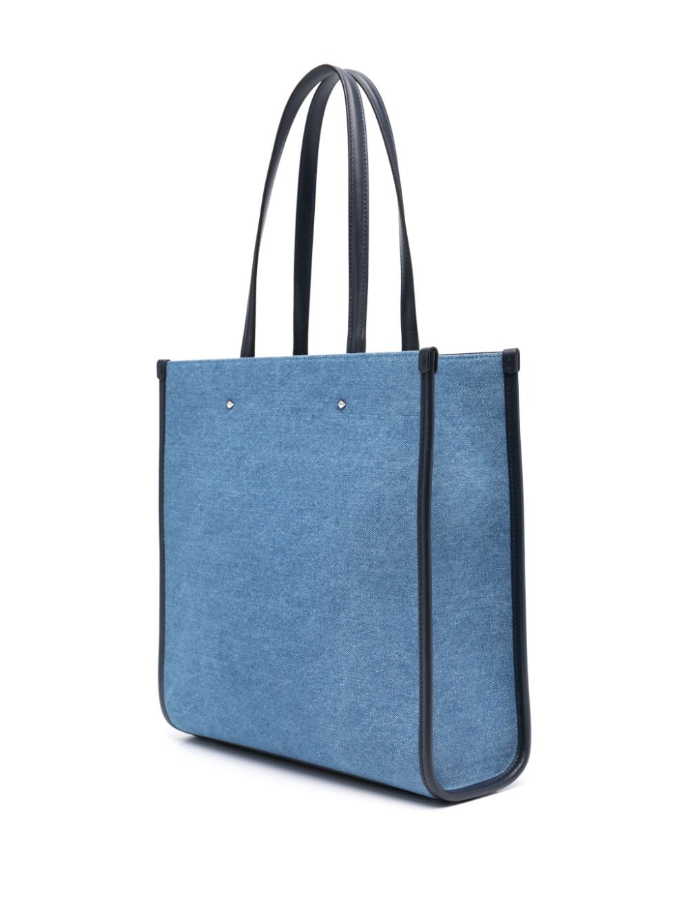 logo-lettering denim tote bag - 3