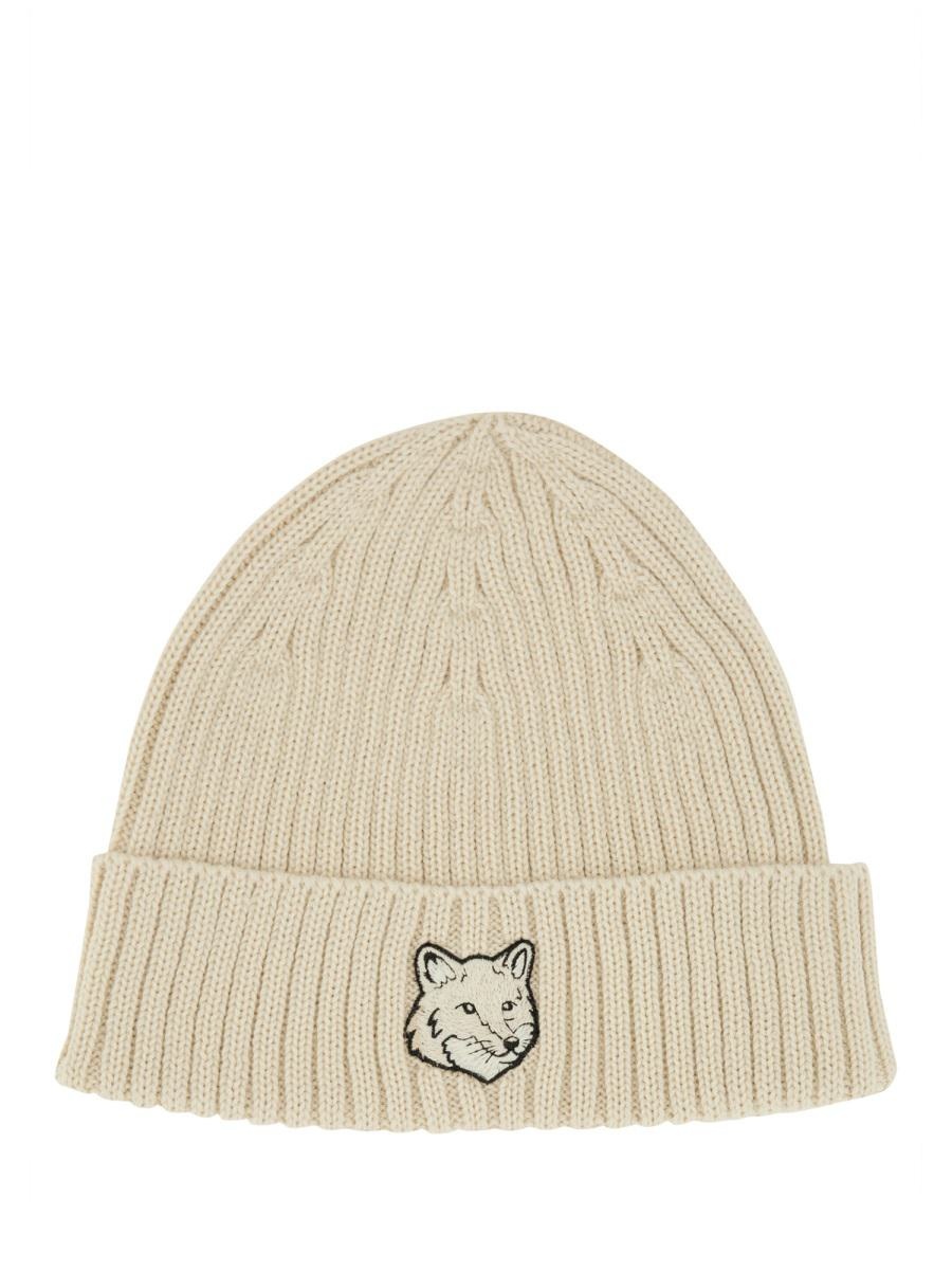 Maison Kitsuné MAISON KITSUNÉ BEANIE HAT WITH FOX HEAD - 1