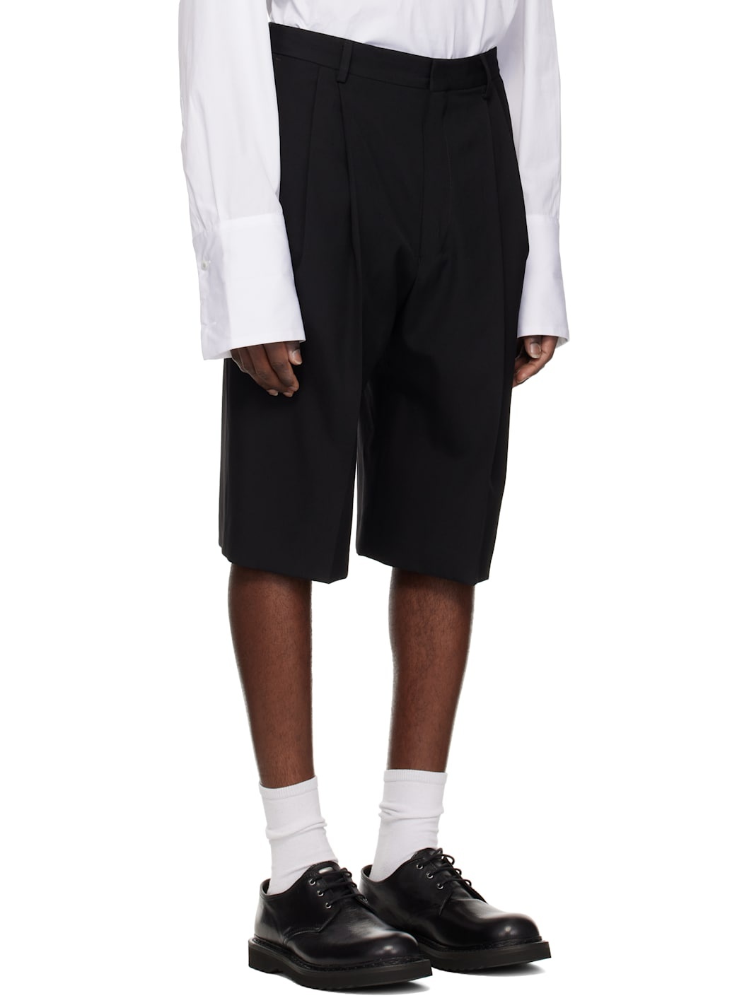 Black Tailored Wool Trousers - 2