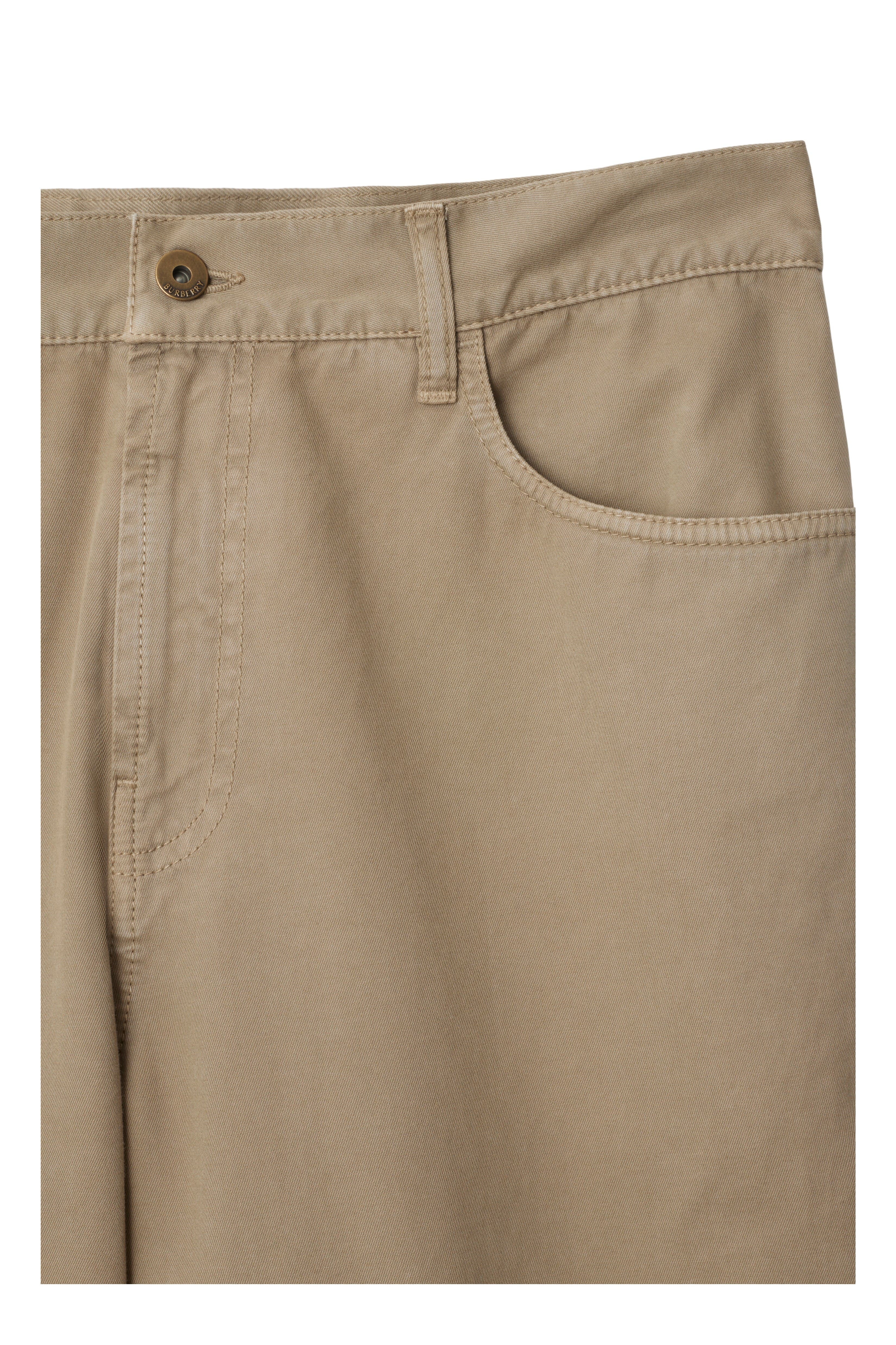 burberry Cotton Trousers in Quill at Nordstrom - 5