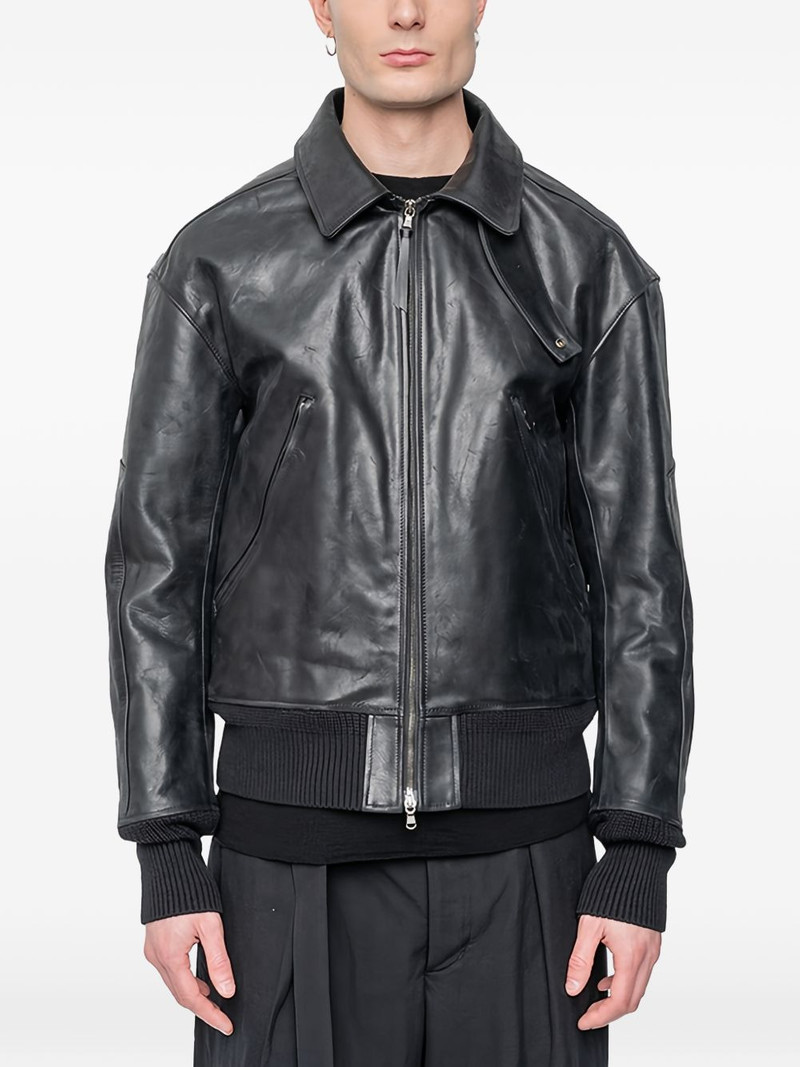 zip-up leather jacket 1