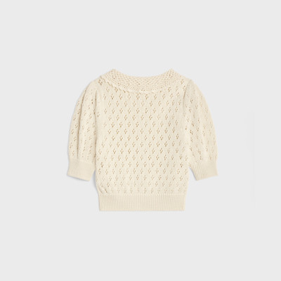 CELINE cropped cardigan in pointelle cotton outlook