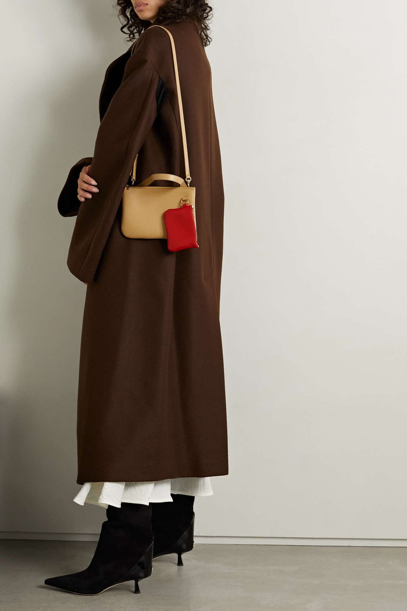 Two-tone leather shoulder bag 6
