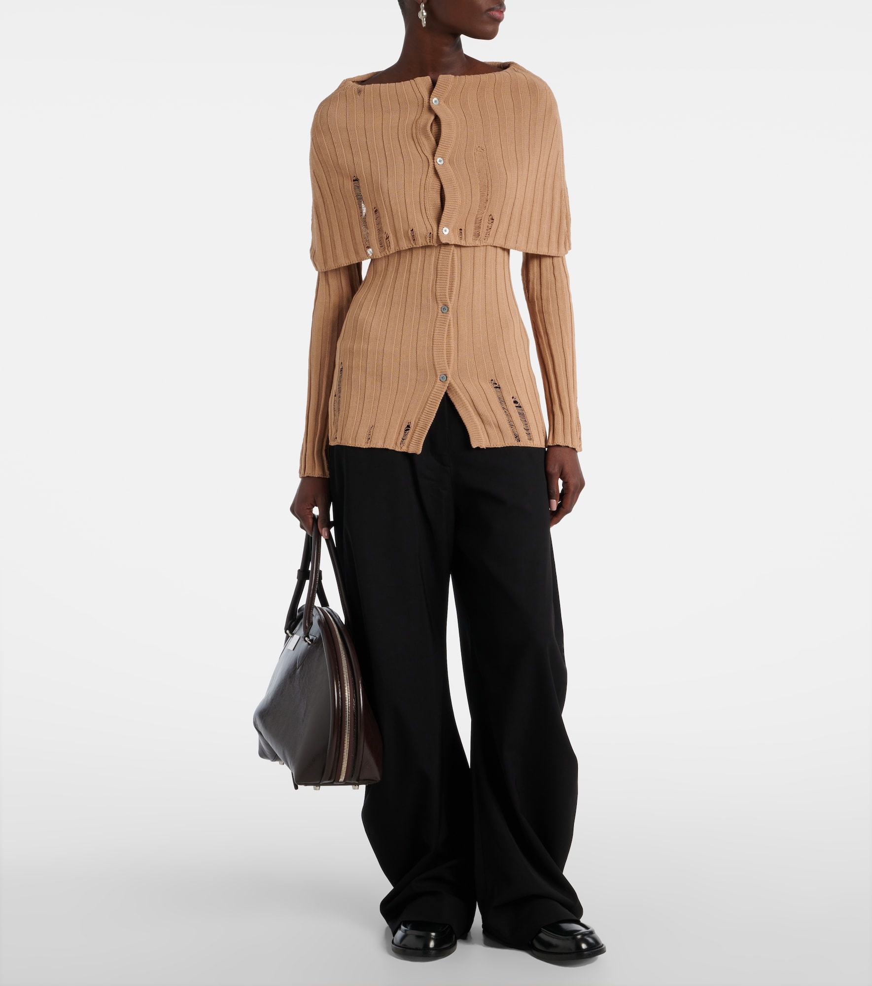 Mid-rise wide-leg pants - 2