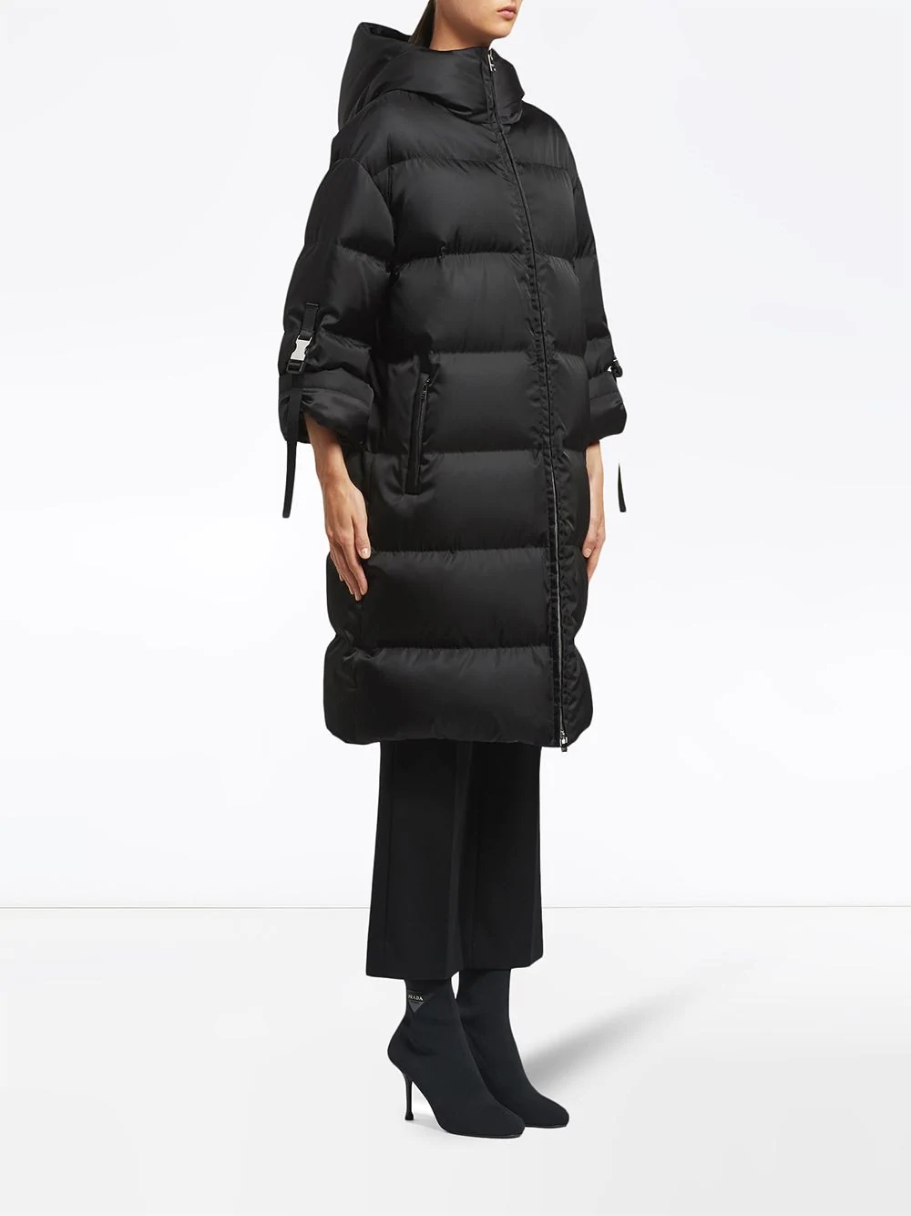 Nylon midi puffer jacket - 3