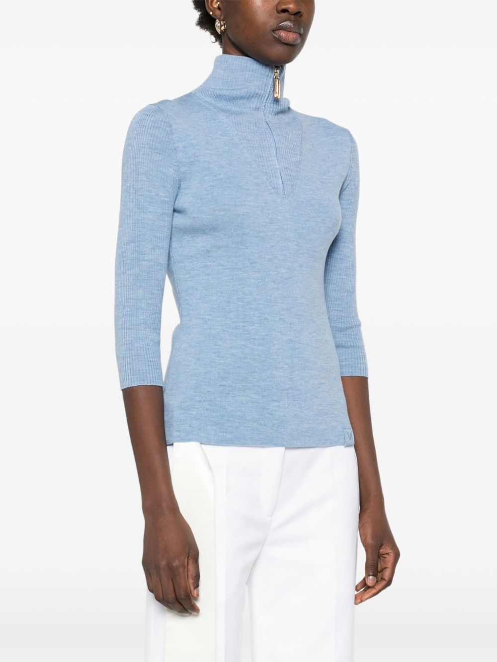 half-zip knitted top - 3