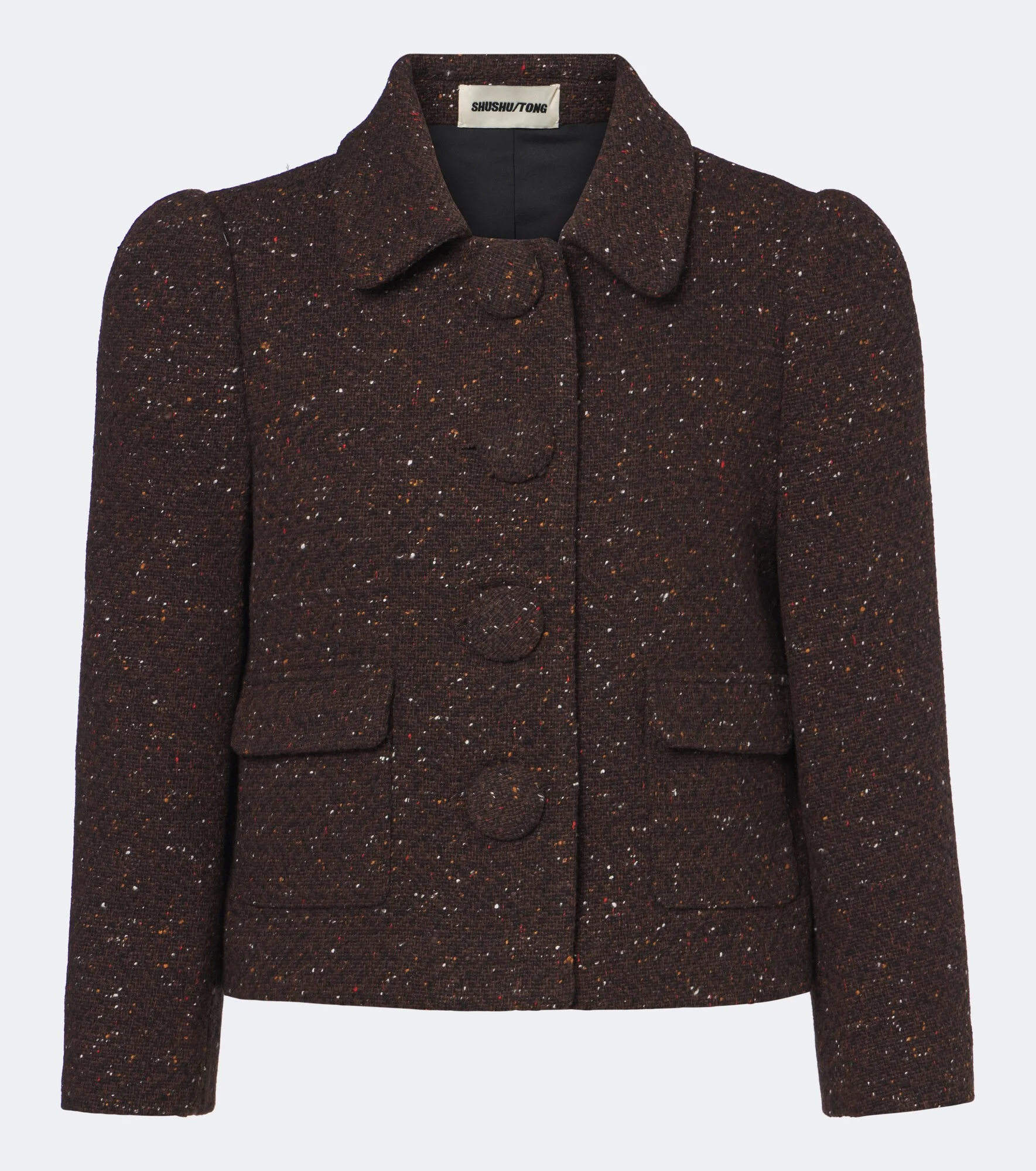 Wool-blend cropped jacket - 1