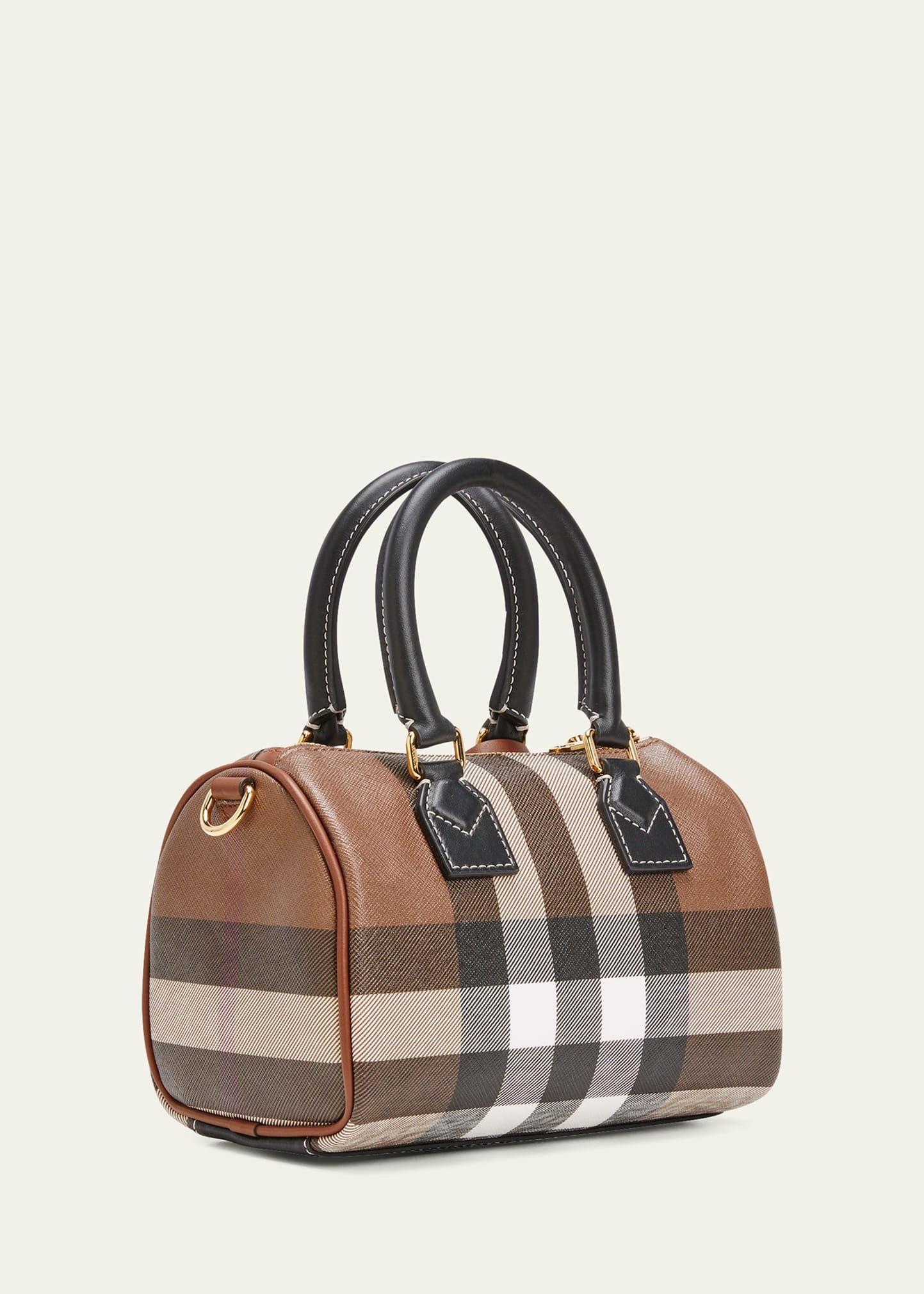 Check E-Canvas Bowling Top-Handle Bag - 3